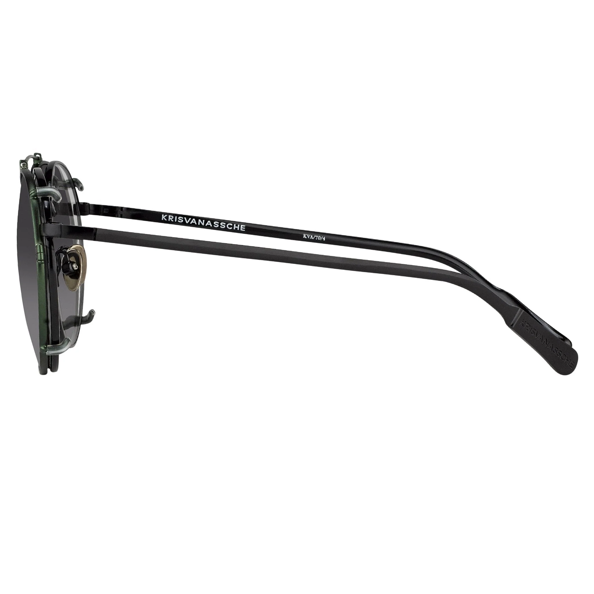 Kris Van Assche Sunglasses Round Black and Green - Image 4