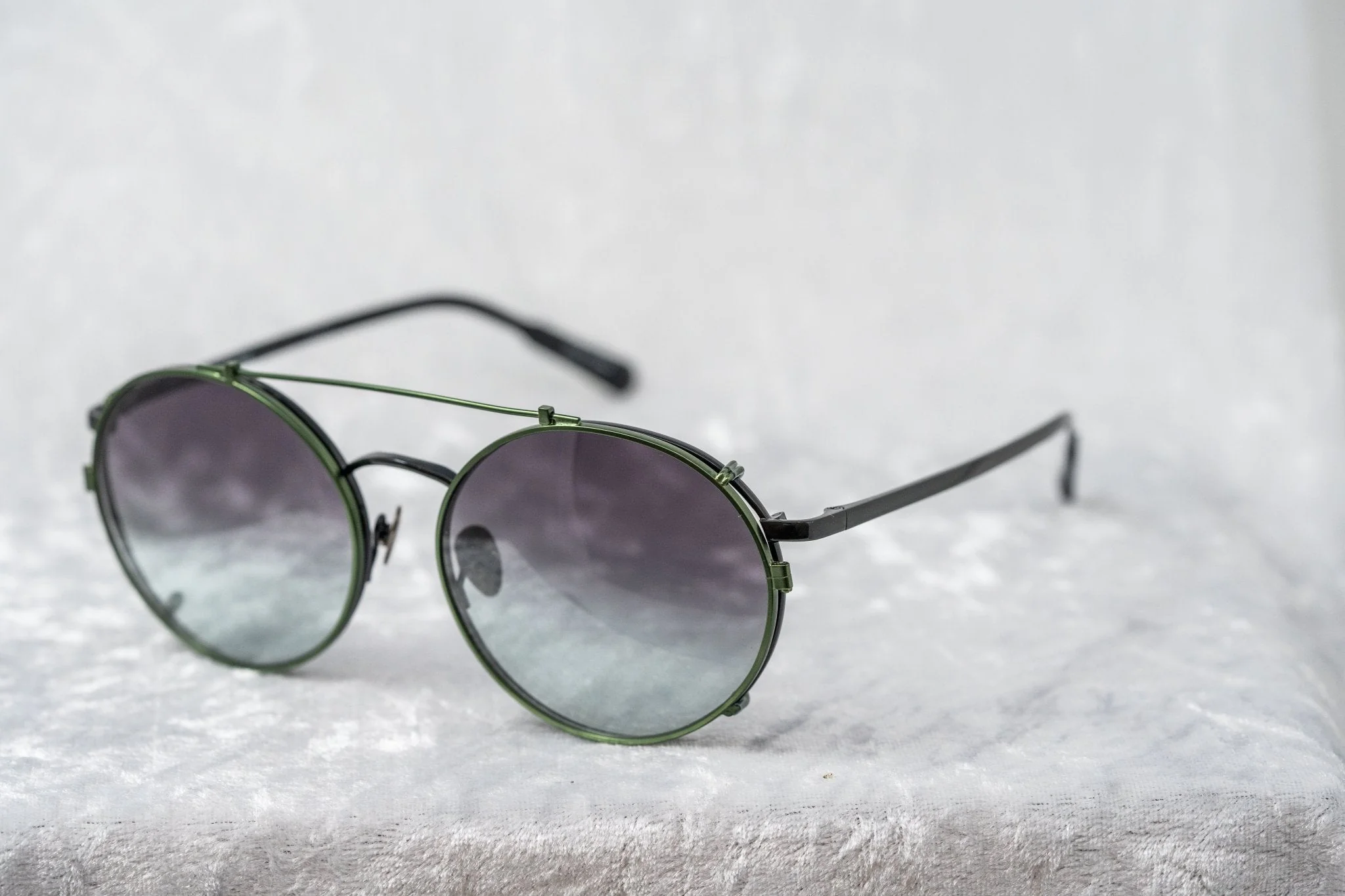 Kris Van Assche Sunglasses Round Black and Green - Image 5