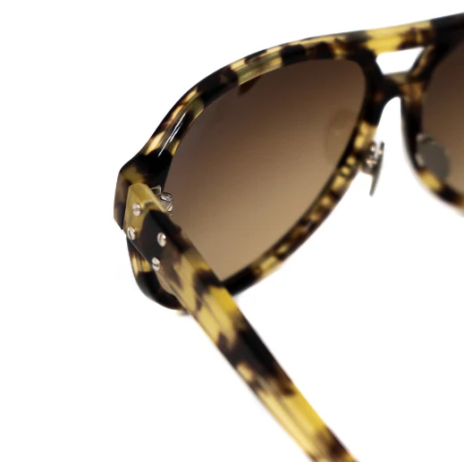 Kris Van Assche Sunglasses Tortoise Shell with Brown Graduated Lenses - Image 2
