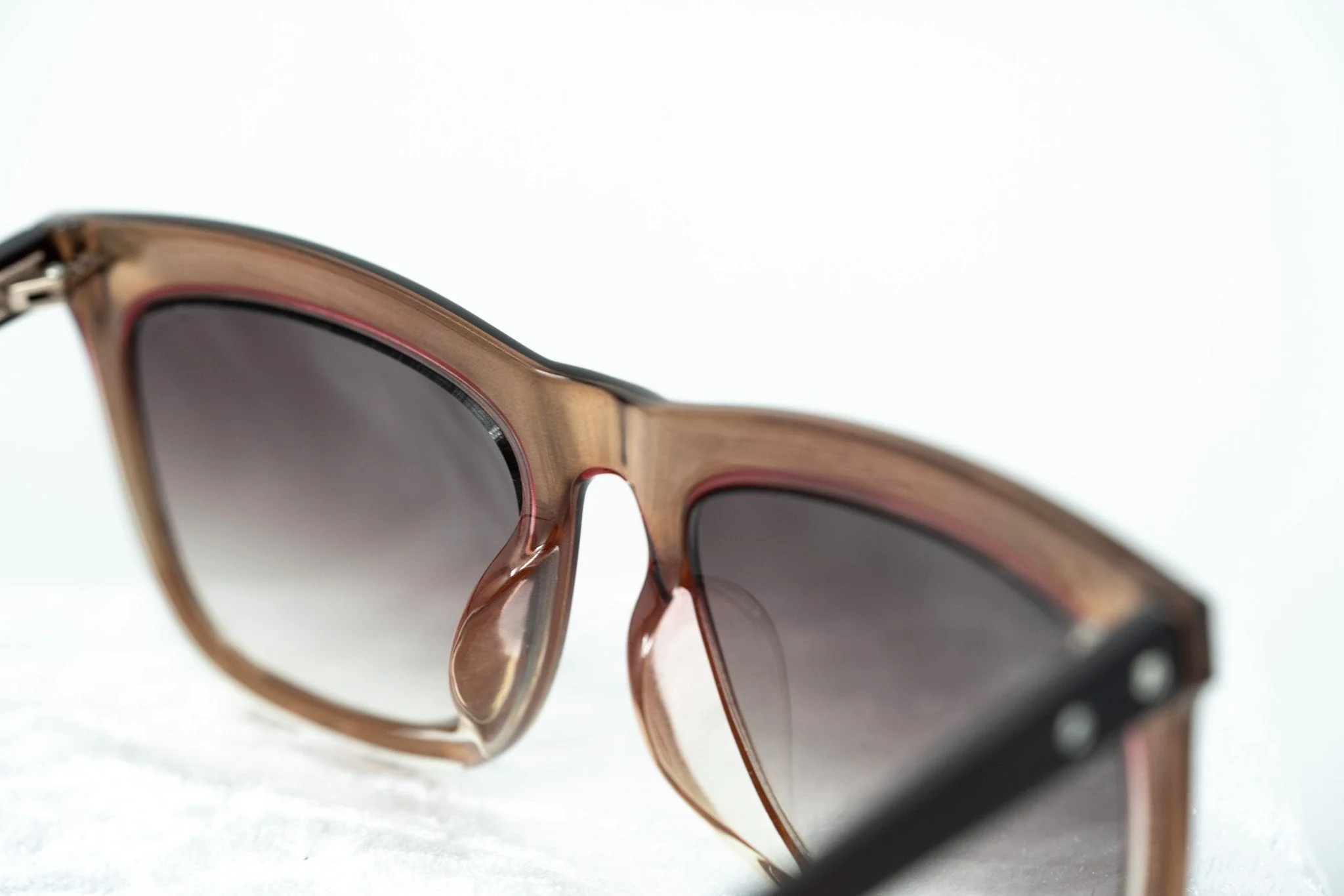 Kris Van Assche Sunglasses D-Frame Burgundy and Brown - Image 7