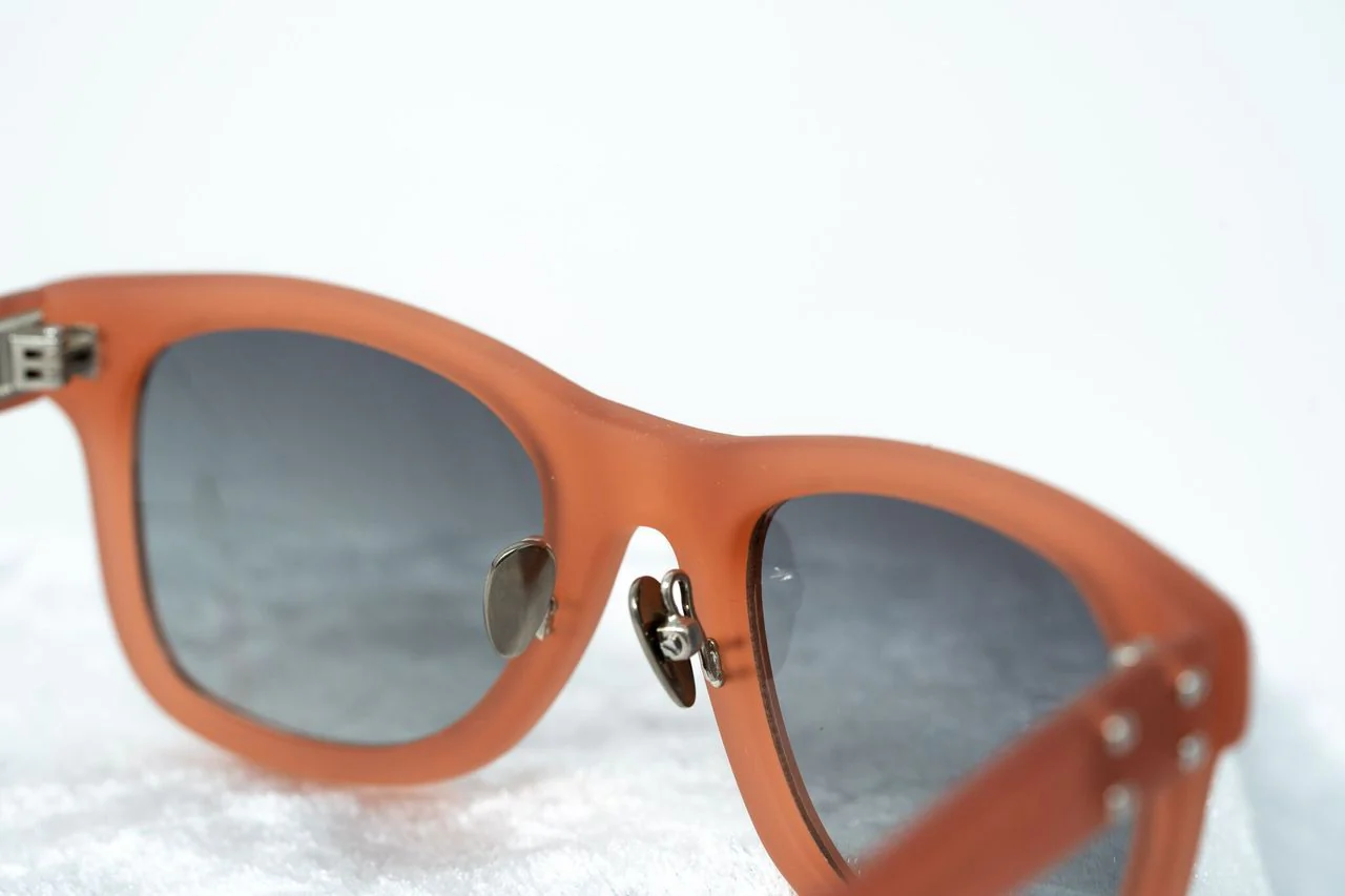 Kris Van Assche Sunglasses D-frame Orange and Grey - Image 7
