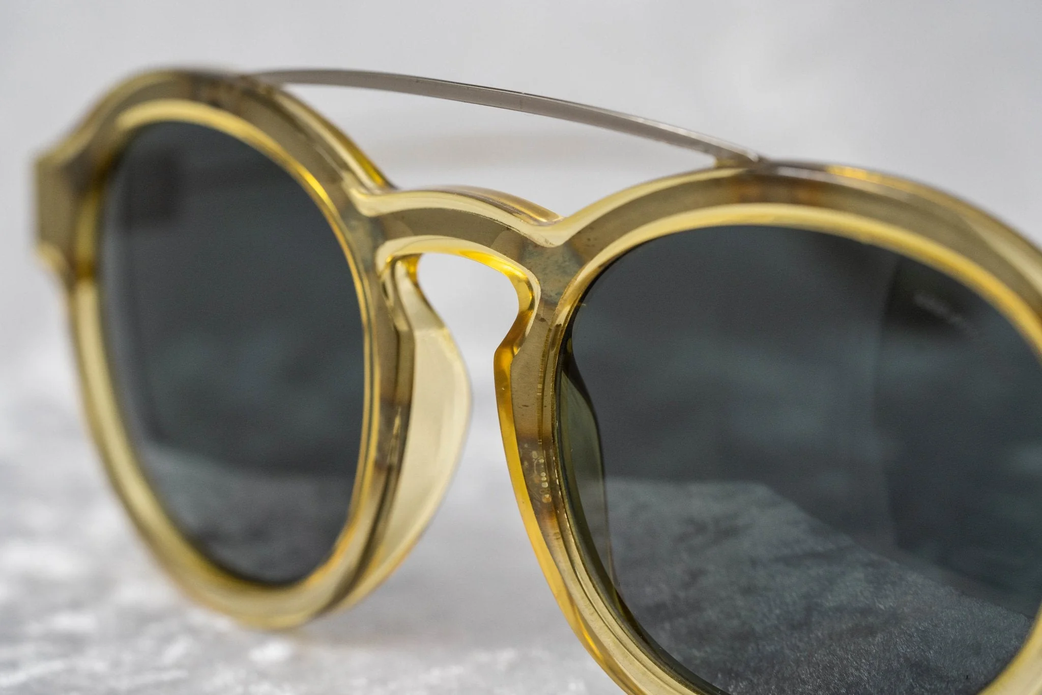 Kris Van Assche Sunglasses Double Bridge Round Clear and Grey - Image 6
