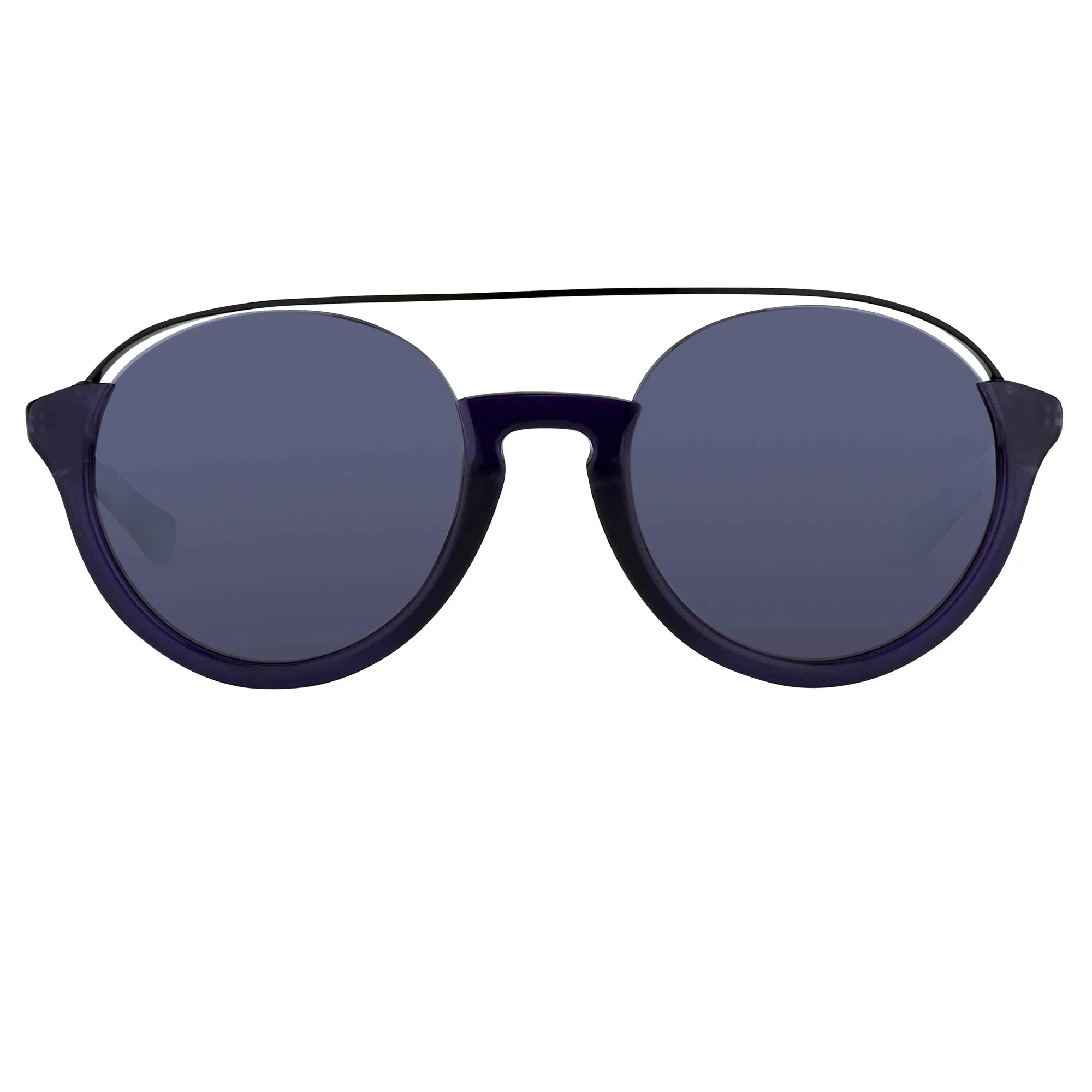 Kris Van Assche Sunglasses Round Black and Blue
