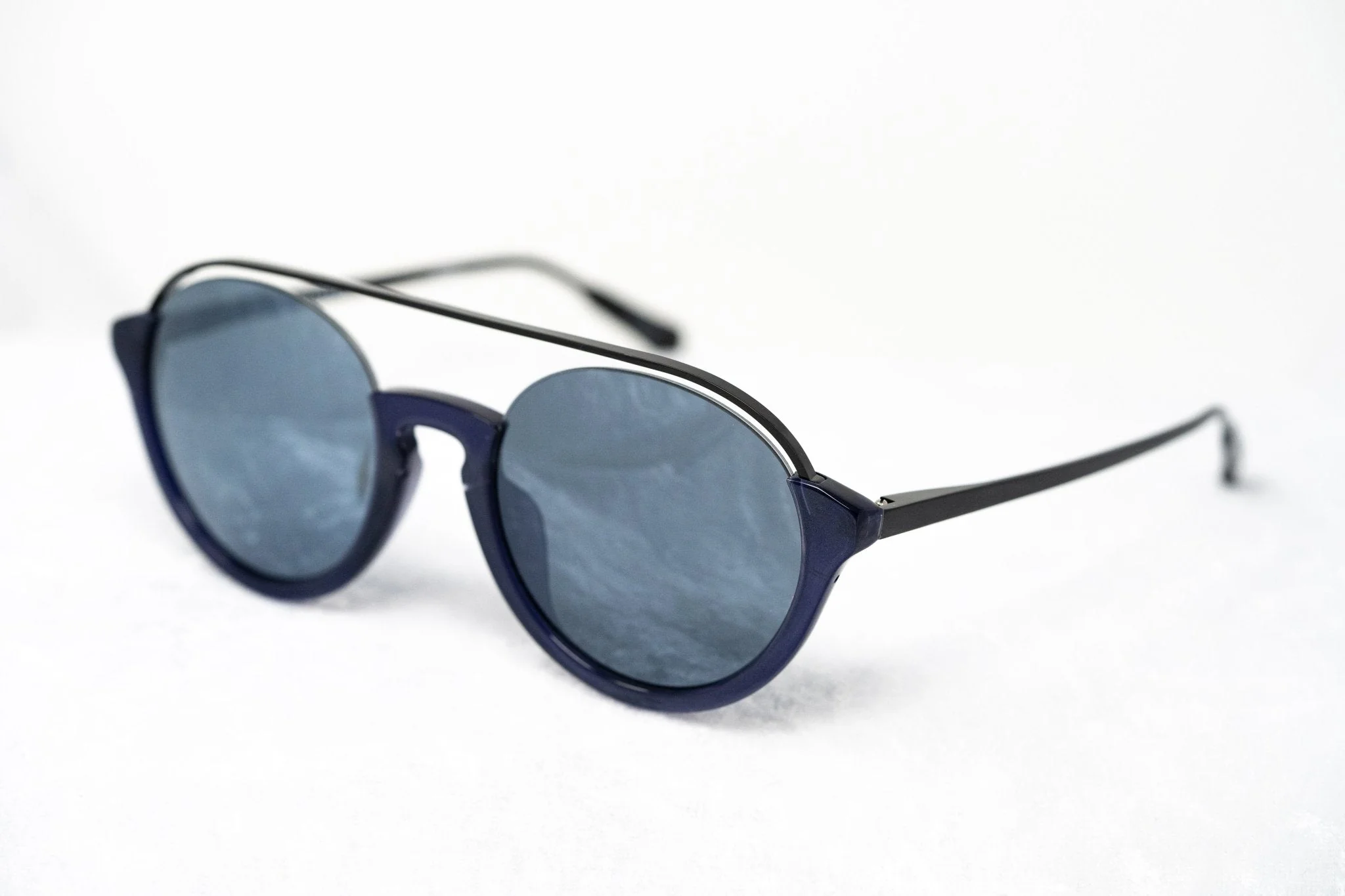 Kris Van Assche Sunglasses Round Black and Blue - Image 5
