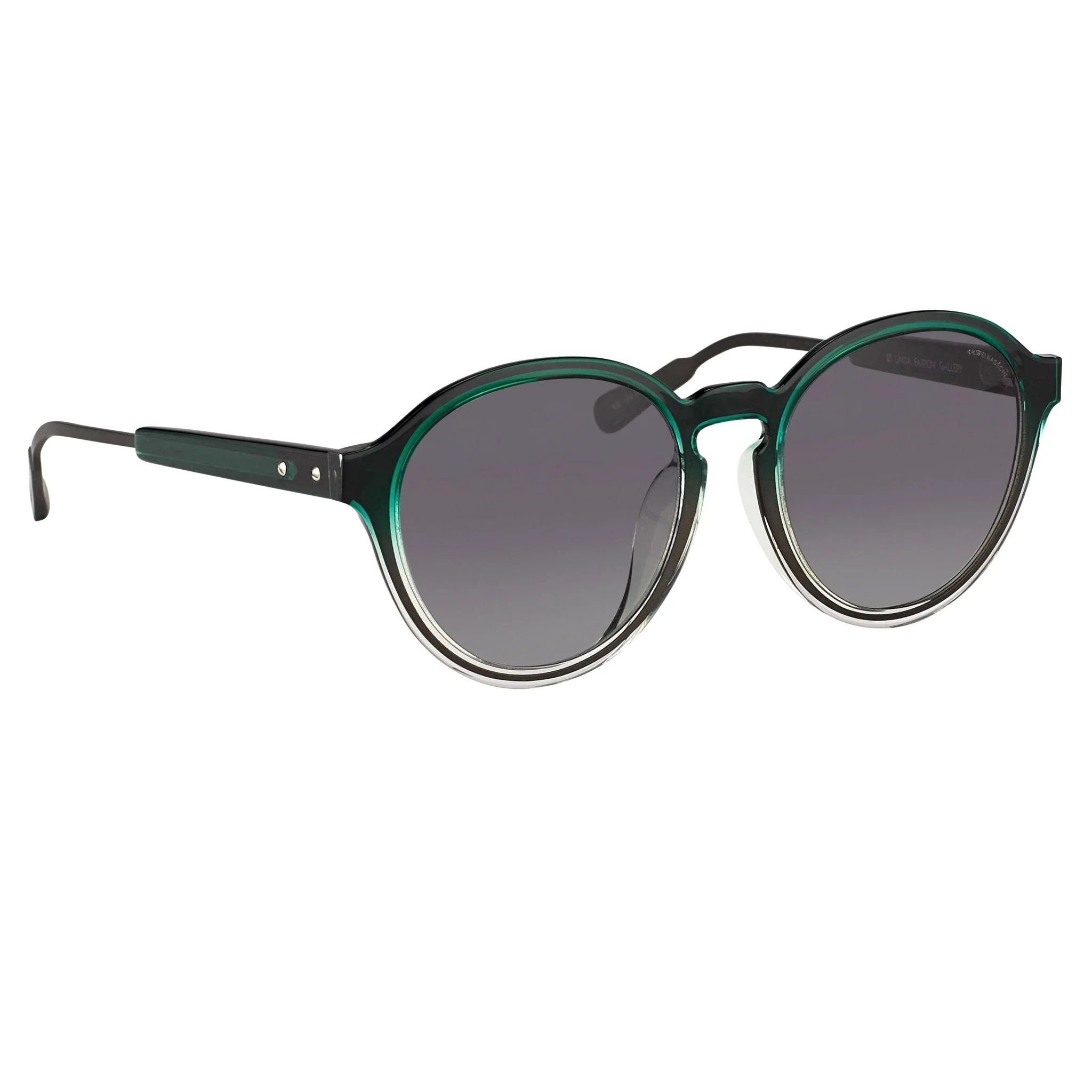 Kris Van Assche Men's Sunglasses Round Green and Grey - Image 3