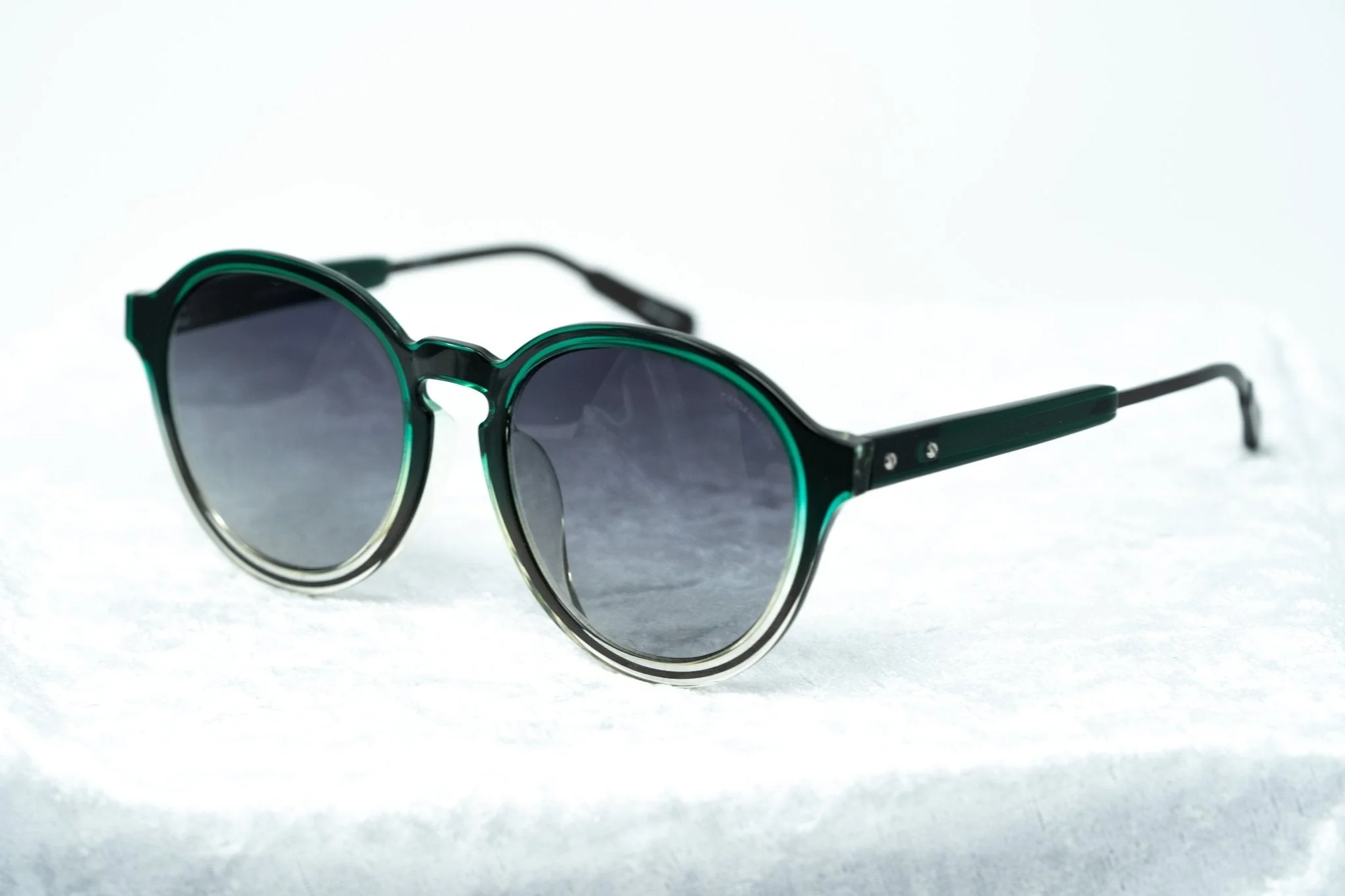 Kris Van Assche Men's Sunglasses Round Green and Grey - Image 5