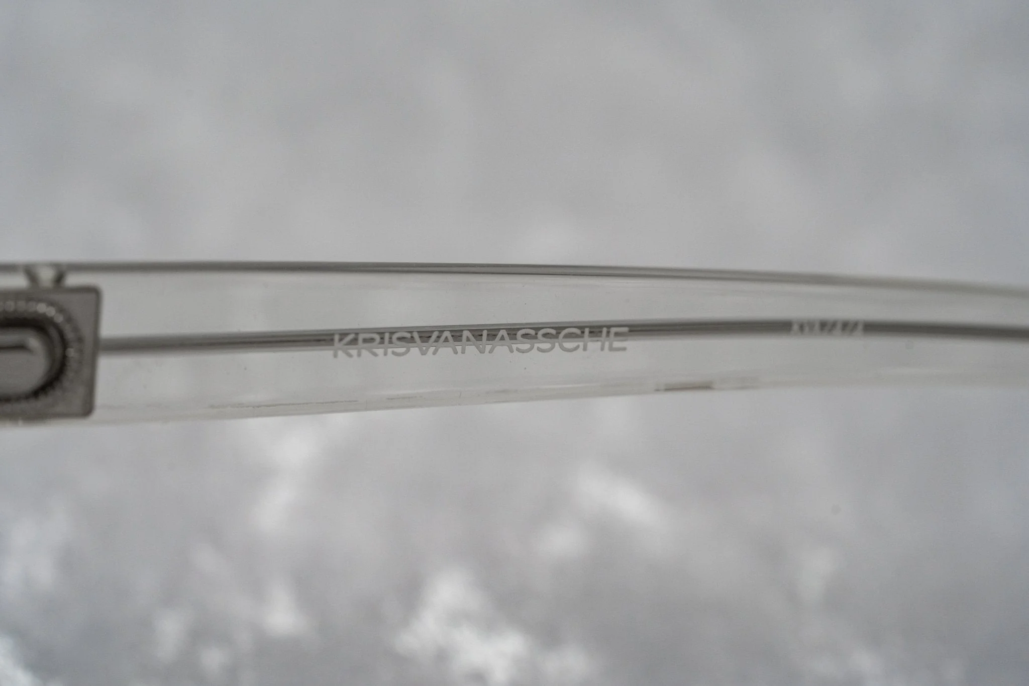 Kris Van Assche Sunglasses Round Shiny Silver and Grey - Image 11