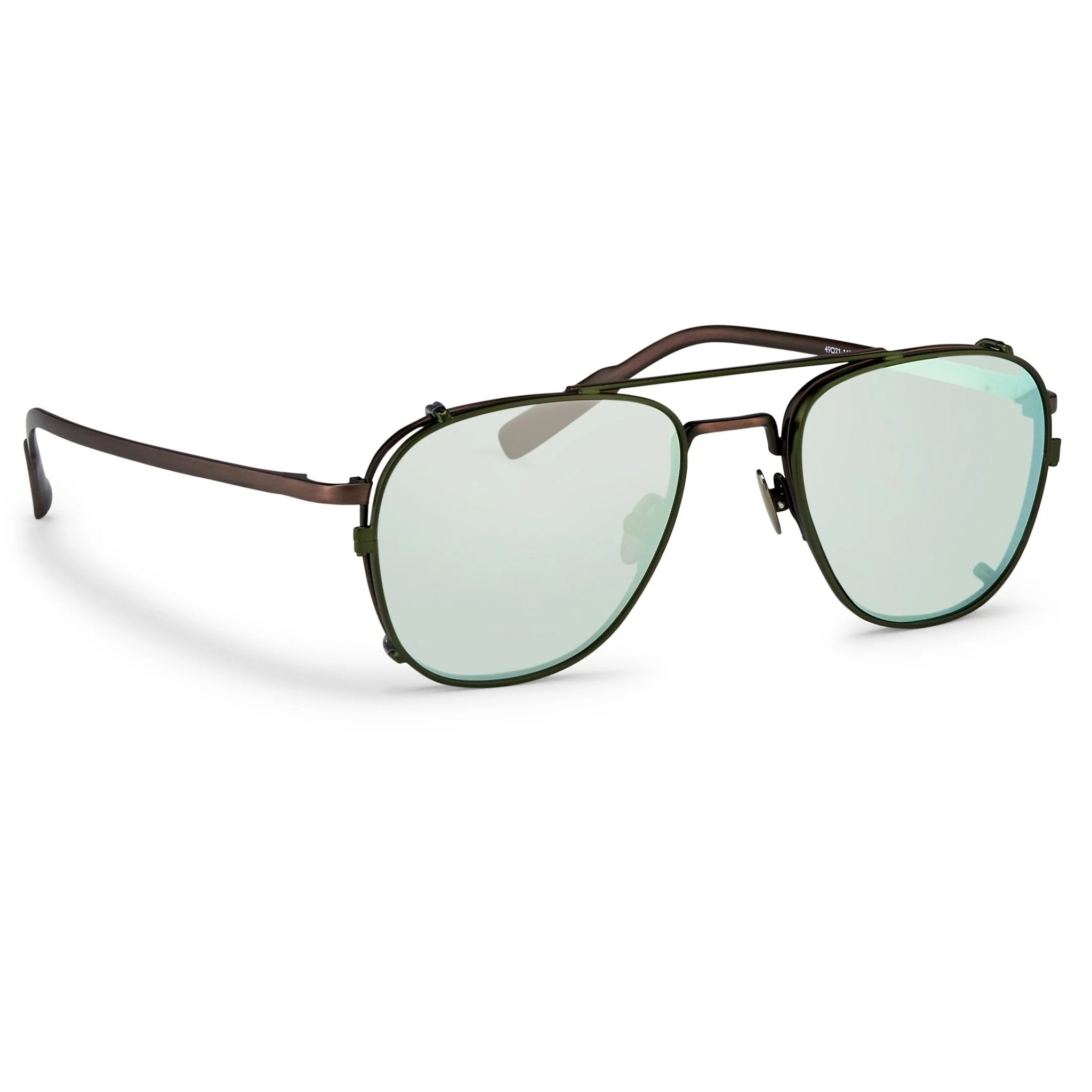 Kris Van Assche Sunglasses Rectangular Matte Bronze and Green - Image 3