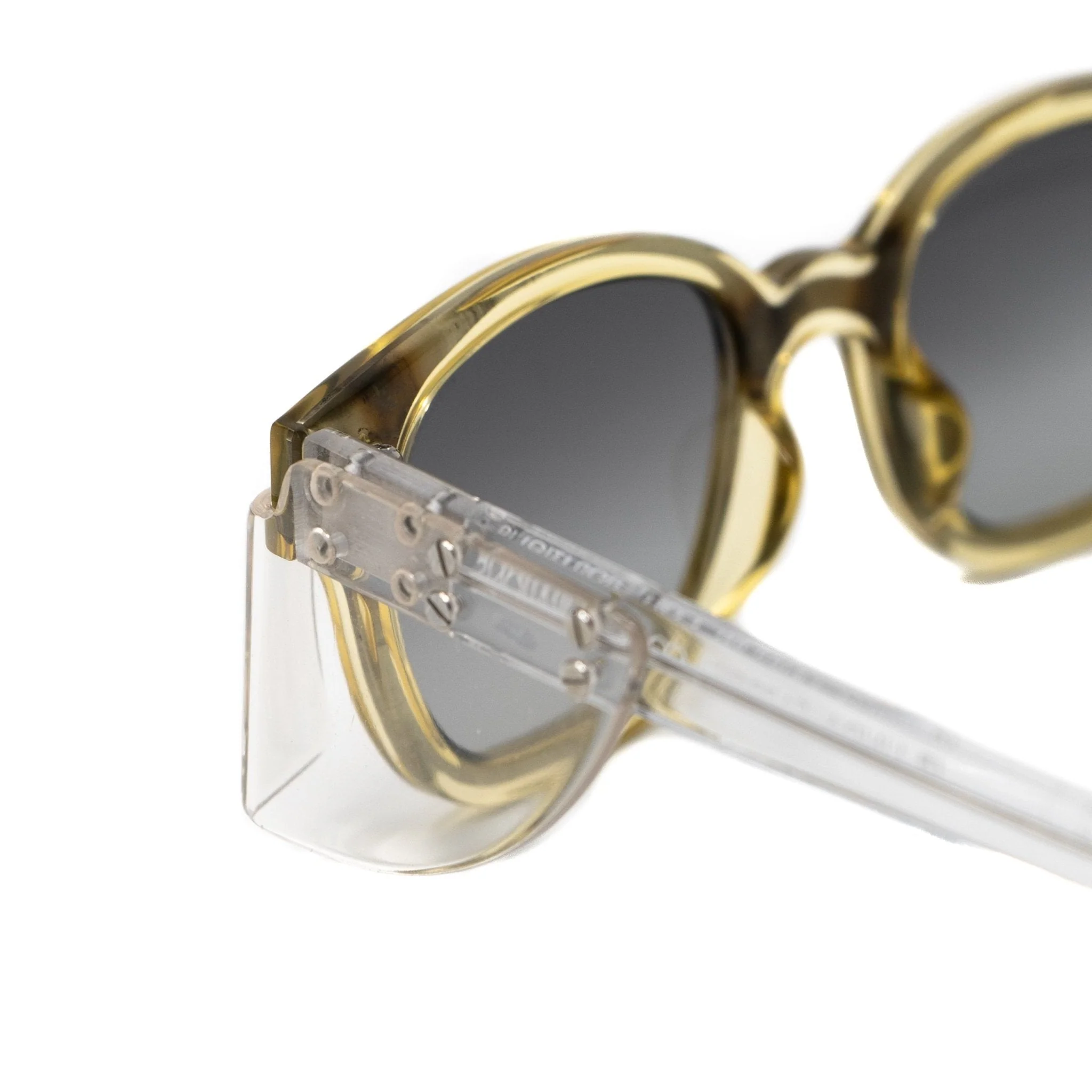 Kris Van Assche Sunglasses Oval Translucent Yellow and Grey - Image 2