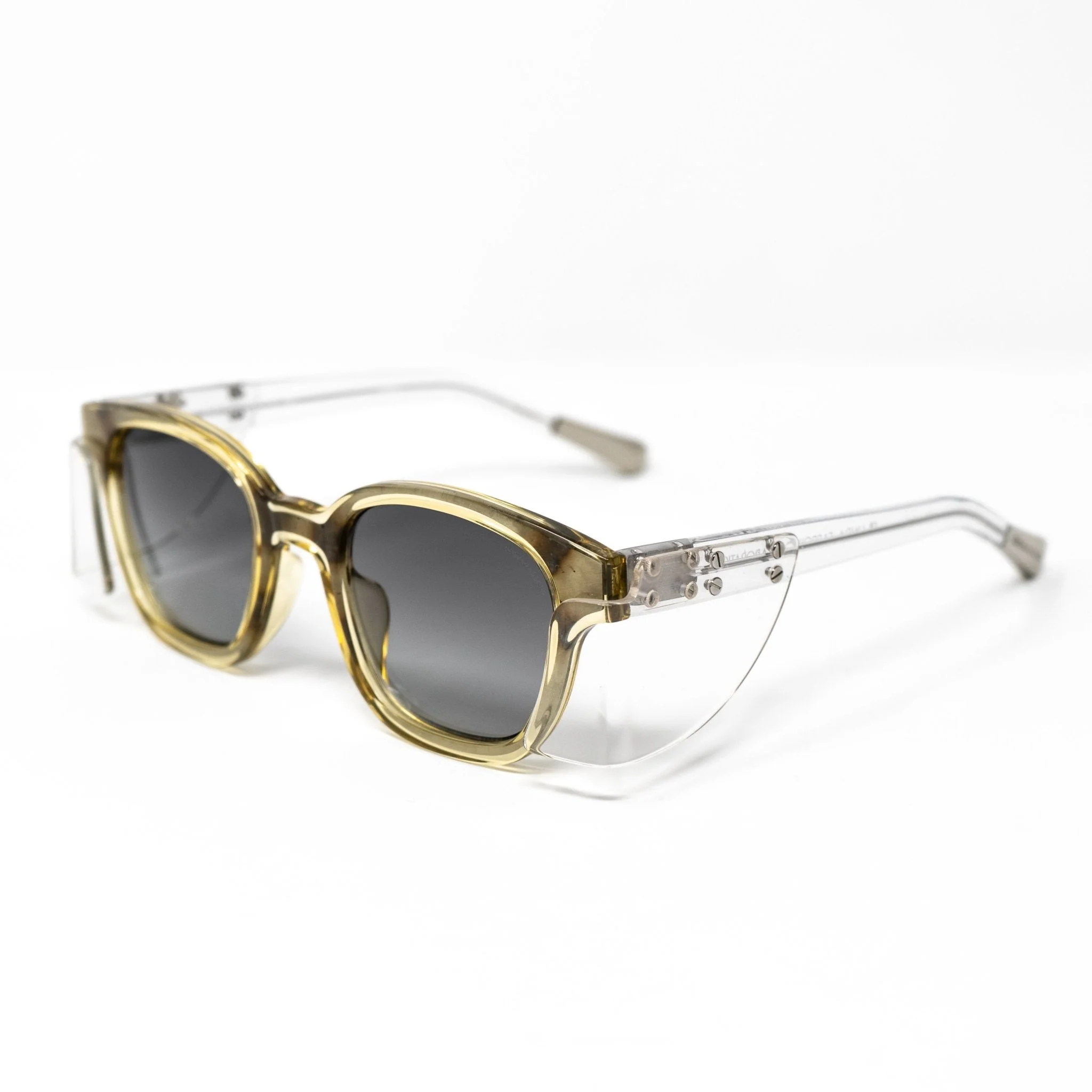 Kris Van Assche Sunglasses Oval Translucent Yellow and Grey - Image 3