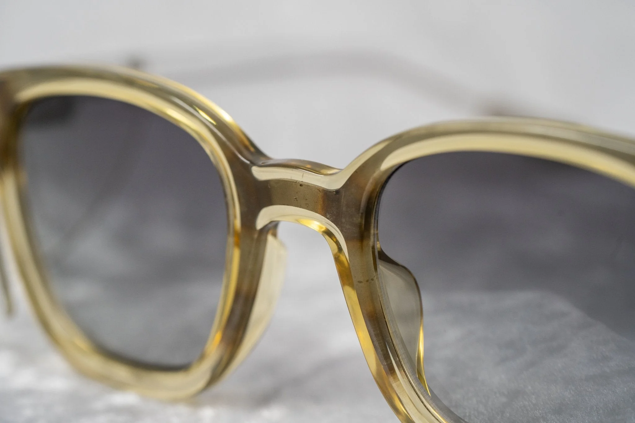 Kris Van Assche Sunglasses Oval Translucent Yellow and Grey - Image 7