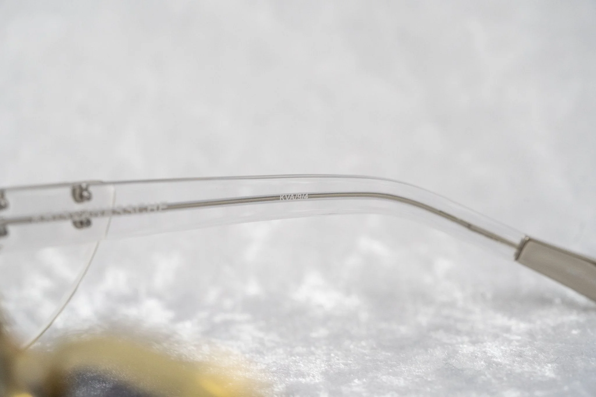 Kris Van Assche Sunglasses Oval Translucent Yellow and Grey - Image 9