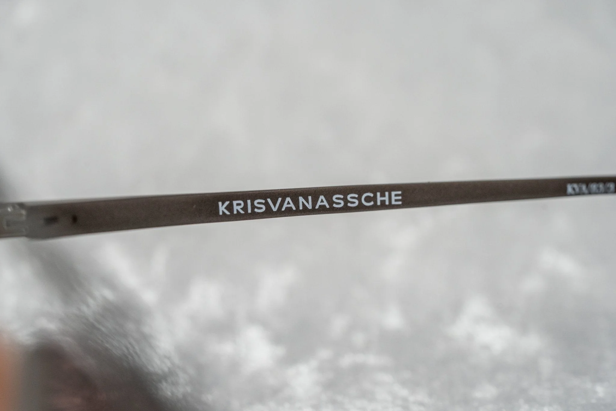 Kris Van Assche Sunglasses Double Bridge Round Apricot and Brown - Image 8