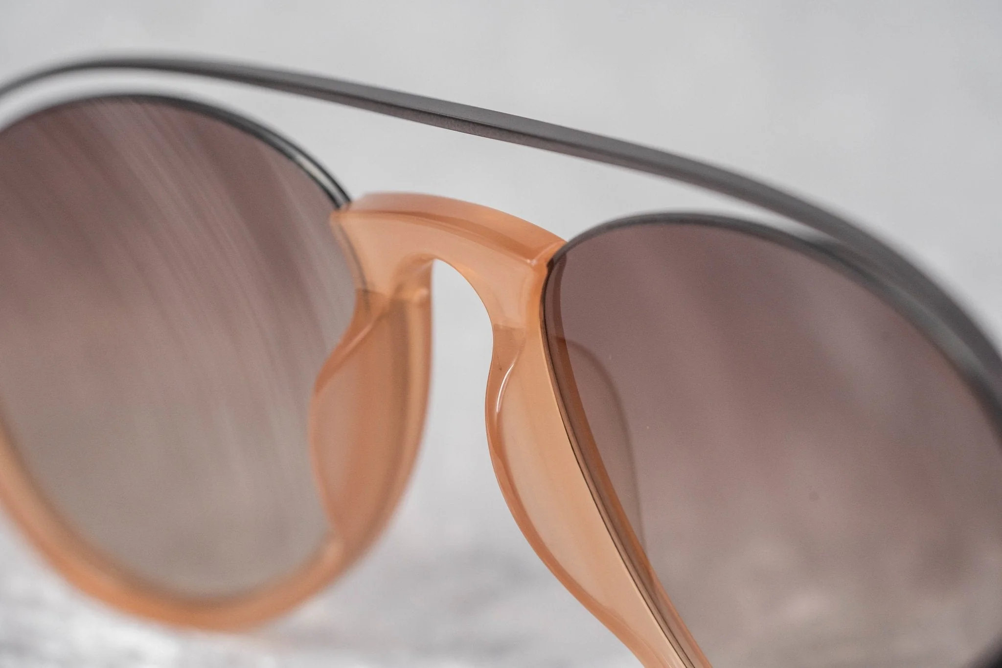 Kris Van Assche Sunglasses Peach and Brown - Image 12