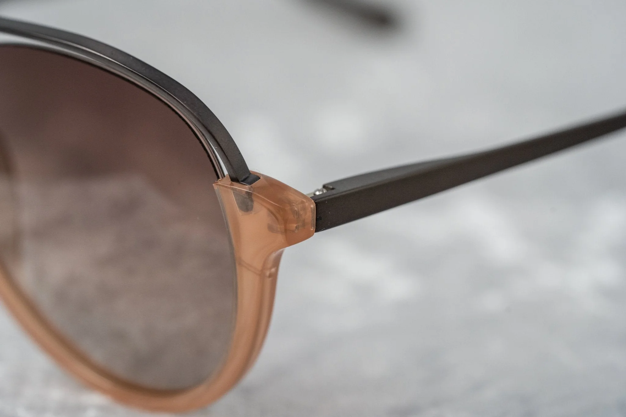 Kris Van Assche Sunglasses Peach and Brown - Image 6