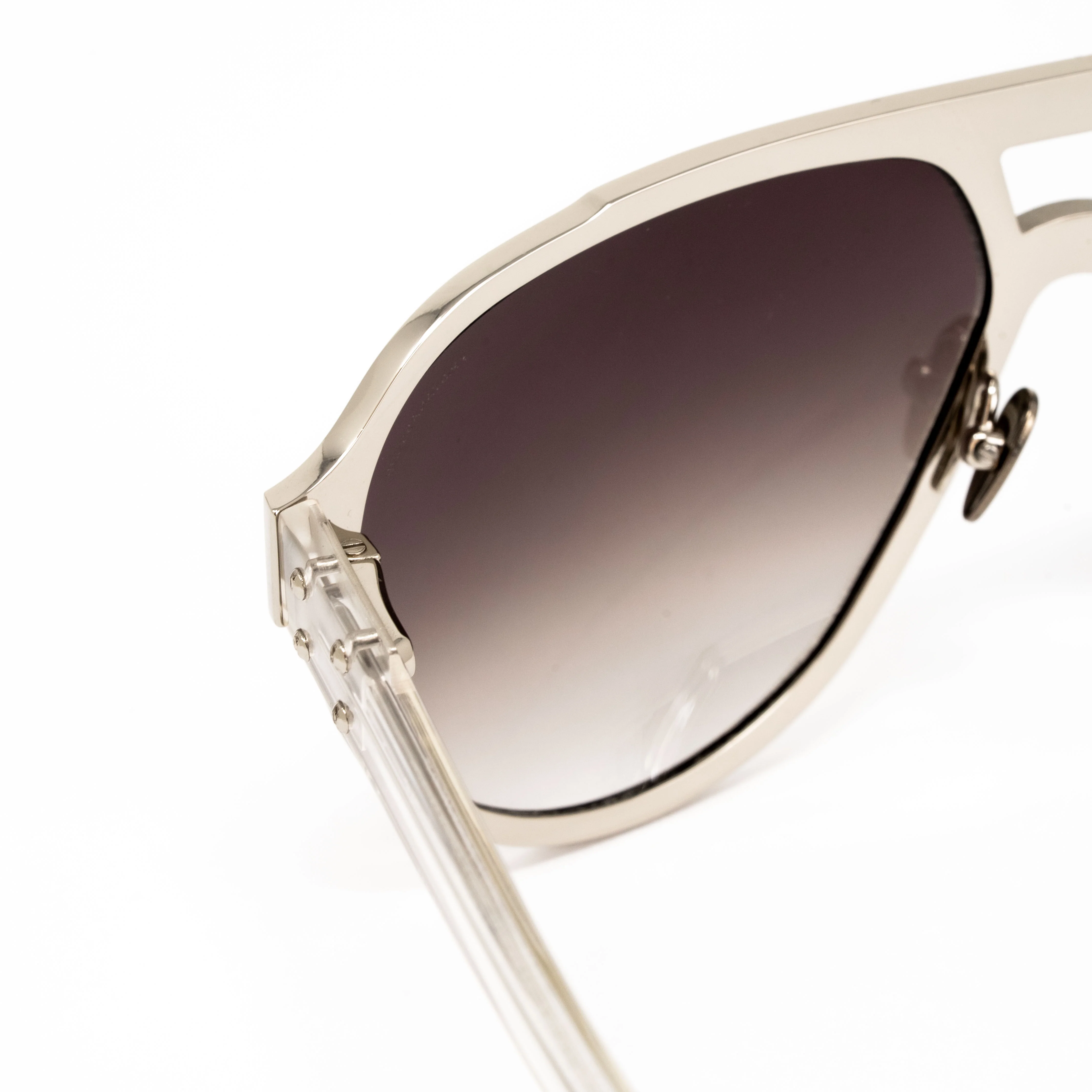 Kris Van Assche x Linda Farrow Silver Sunglasses - Image 4