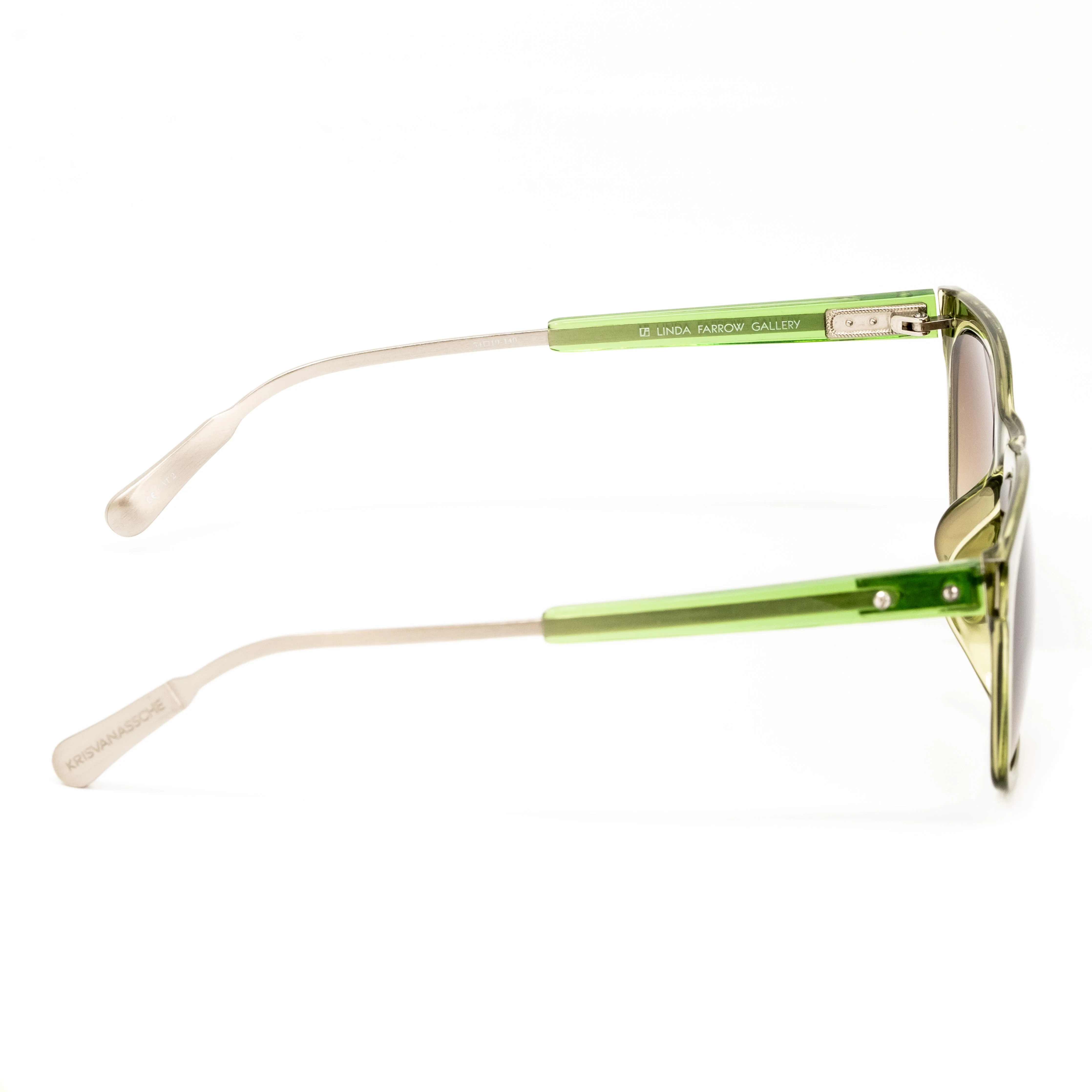 Kris Van Assche x Linda Farrow Green Sunglasses - Image 3