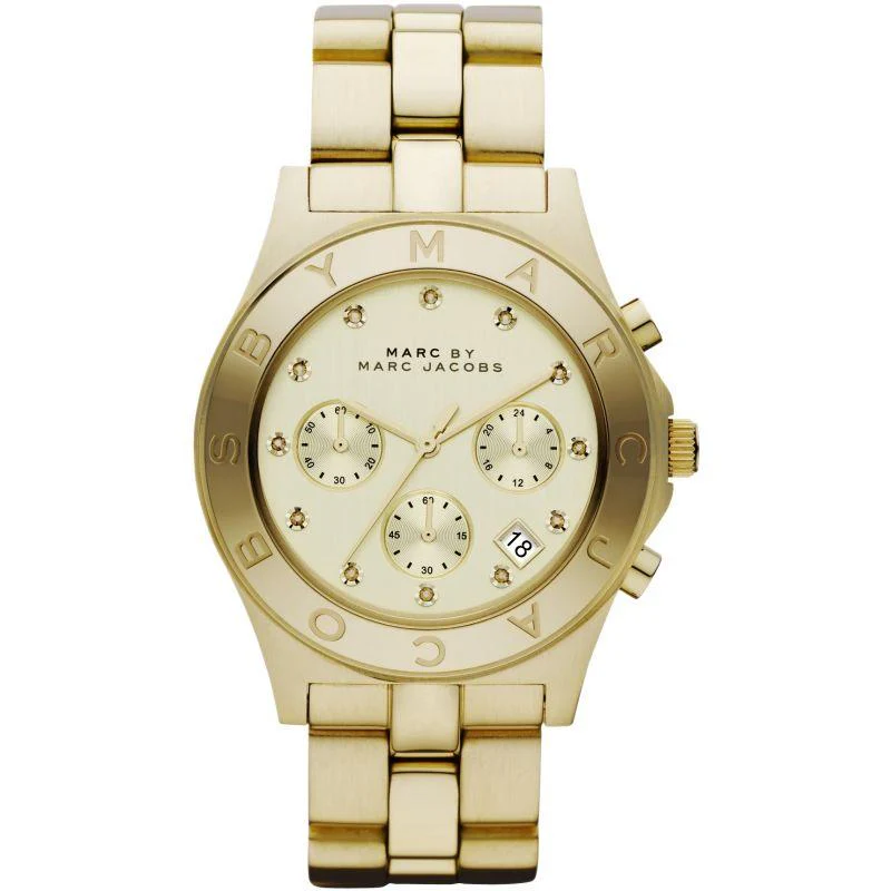 Marc Jacobs Ladies Blade Gold Watch