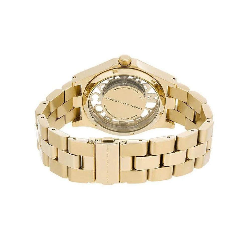 Marc Jacobs Ladies Henry Skeleton Gold Watch - Image 2