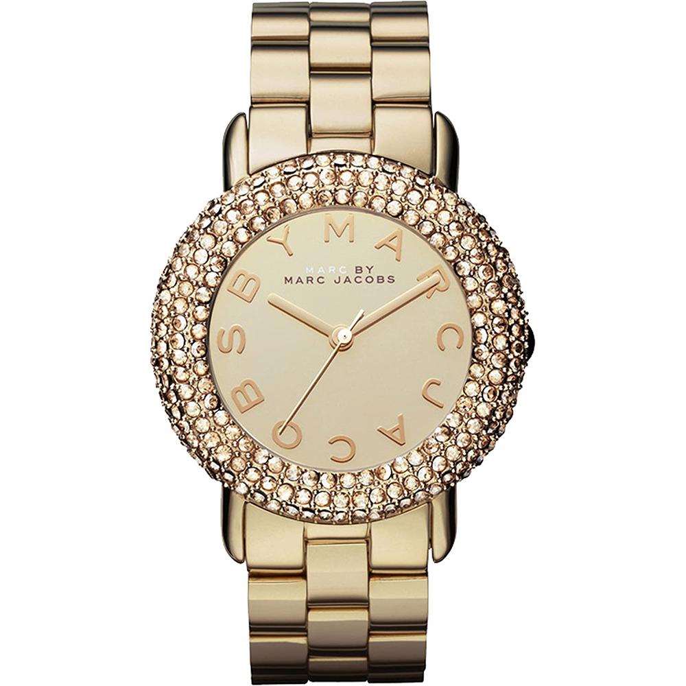 Marc Jacobs Ladies Marci Crystal Gold Watch