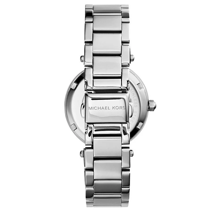 Michael Kors Ladies Mini Parker Silver Chronograph Watch - Image 2
