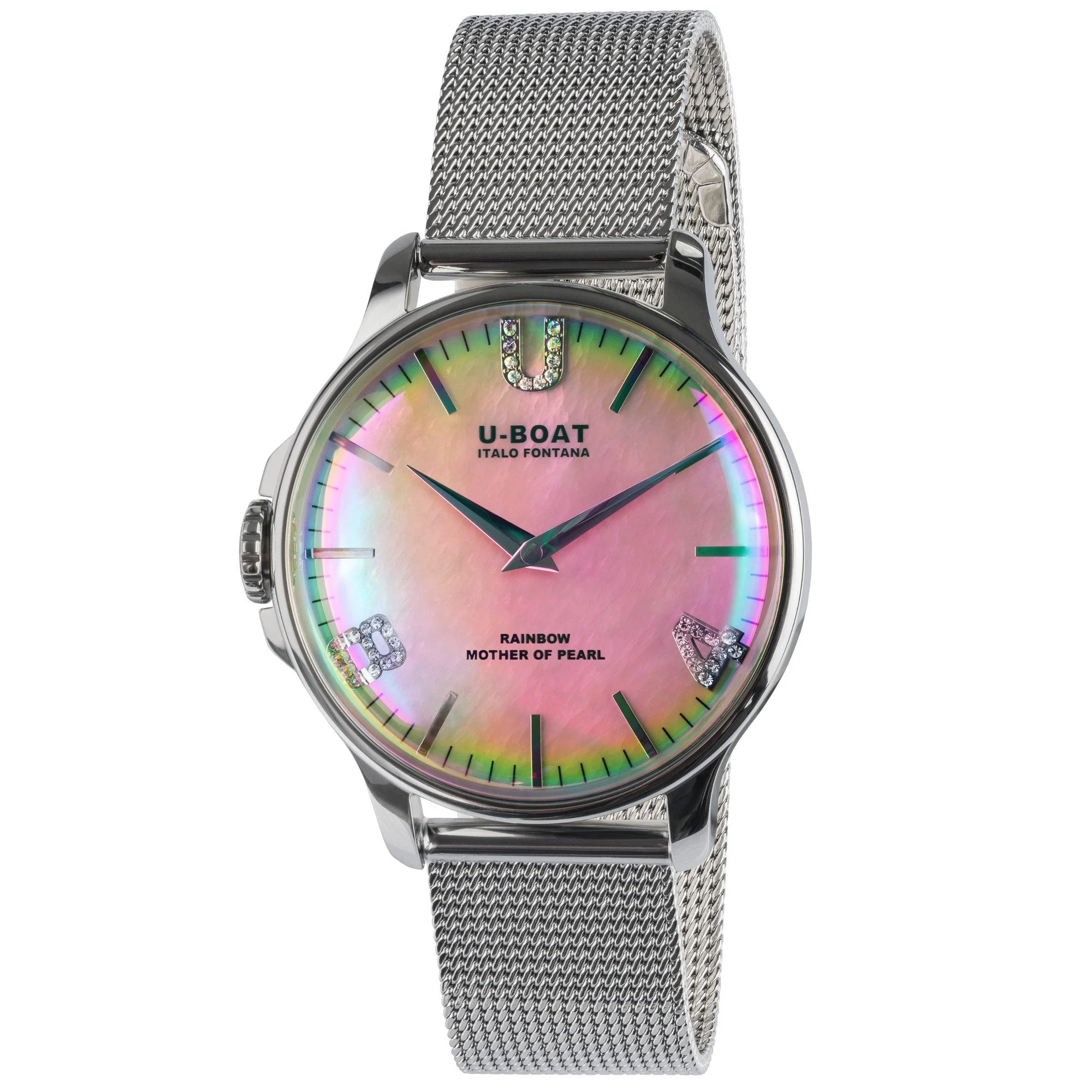 U-Boat Ladies Pink MOP Rainbow Watch