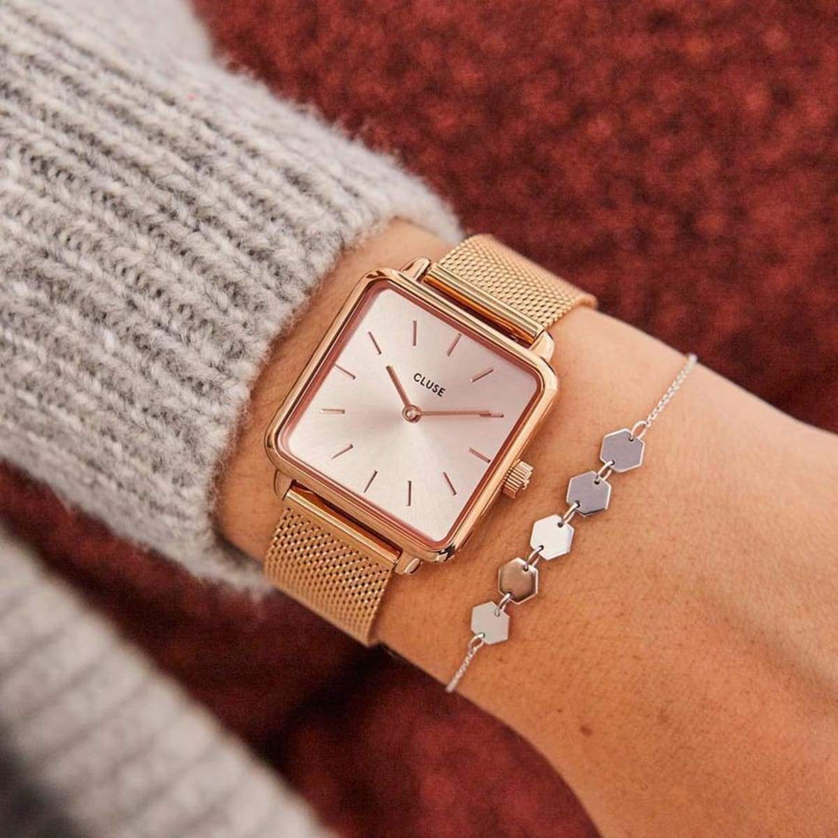 Cluse Rose Gold La Tétragone Watch - Image 4