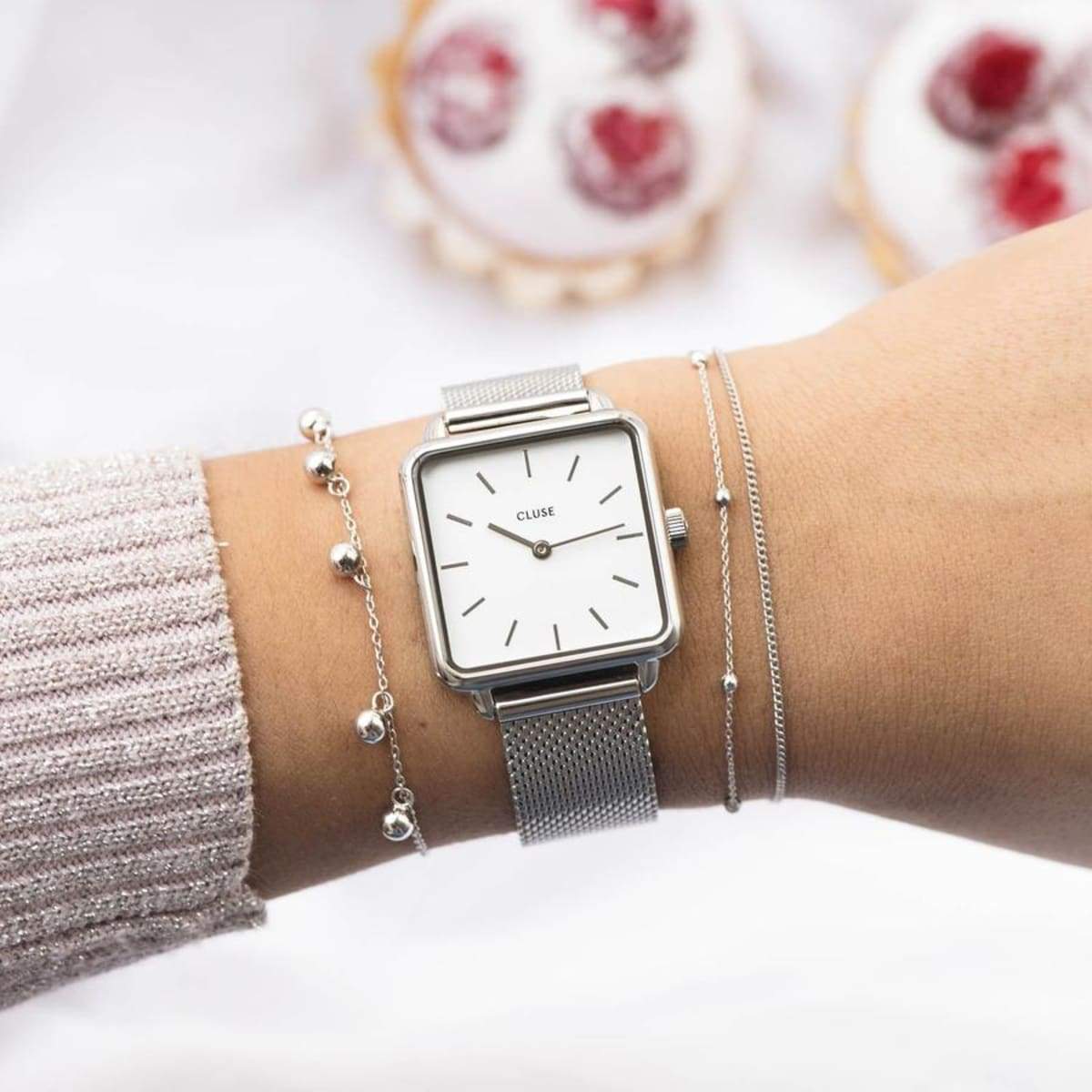 Cluse White La Tétragone Watch - Image 3