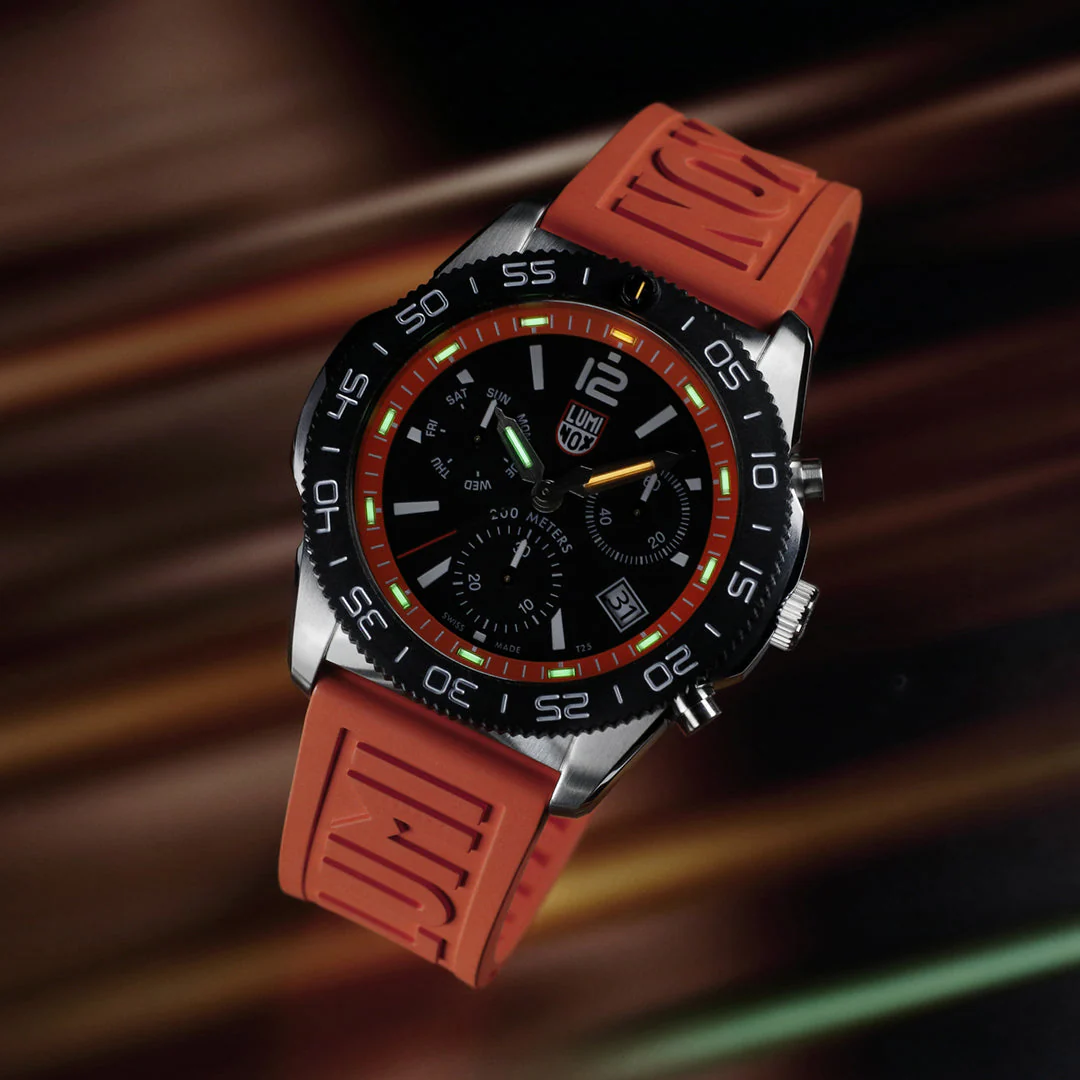 Luminox Pacific Diver Chrono Men's Orange Watch - Image 8