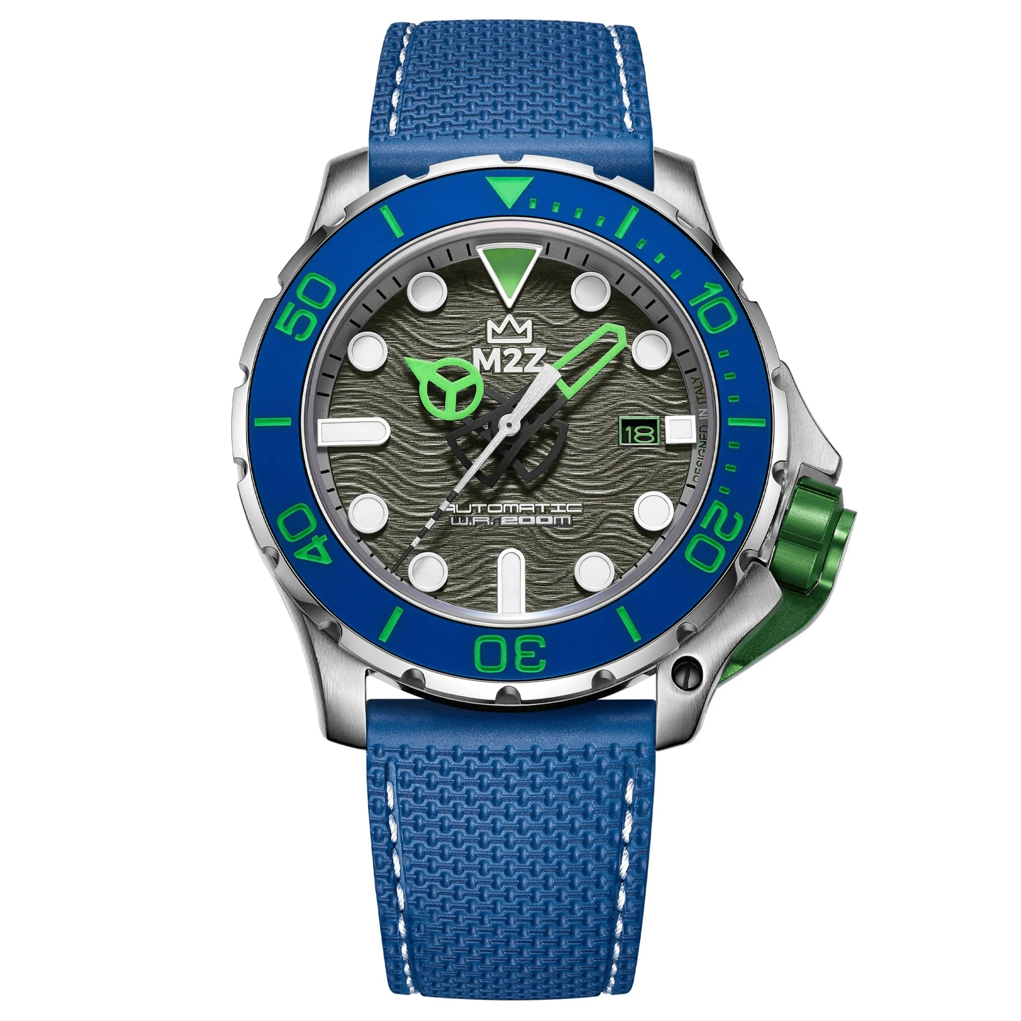 M2Z Men's Diver 200 Blue Watch
