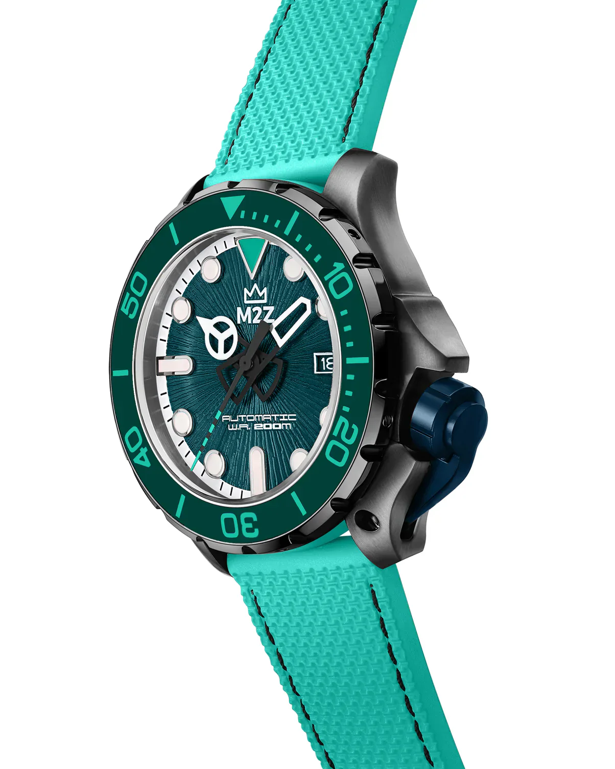 M2Z Men's Diver 200 Teal Watch - Image 4