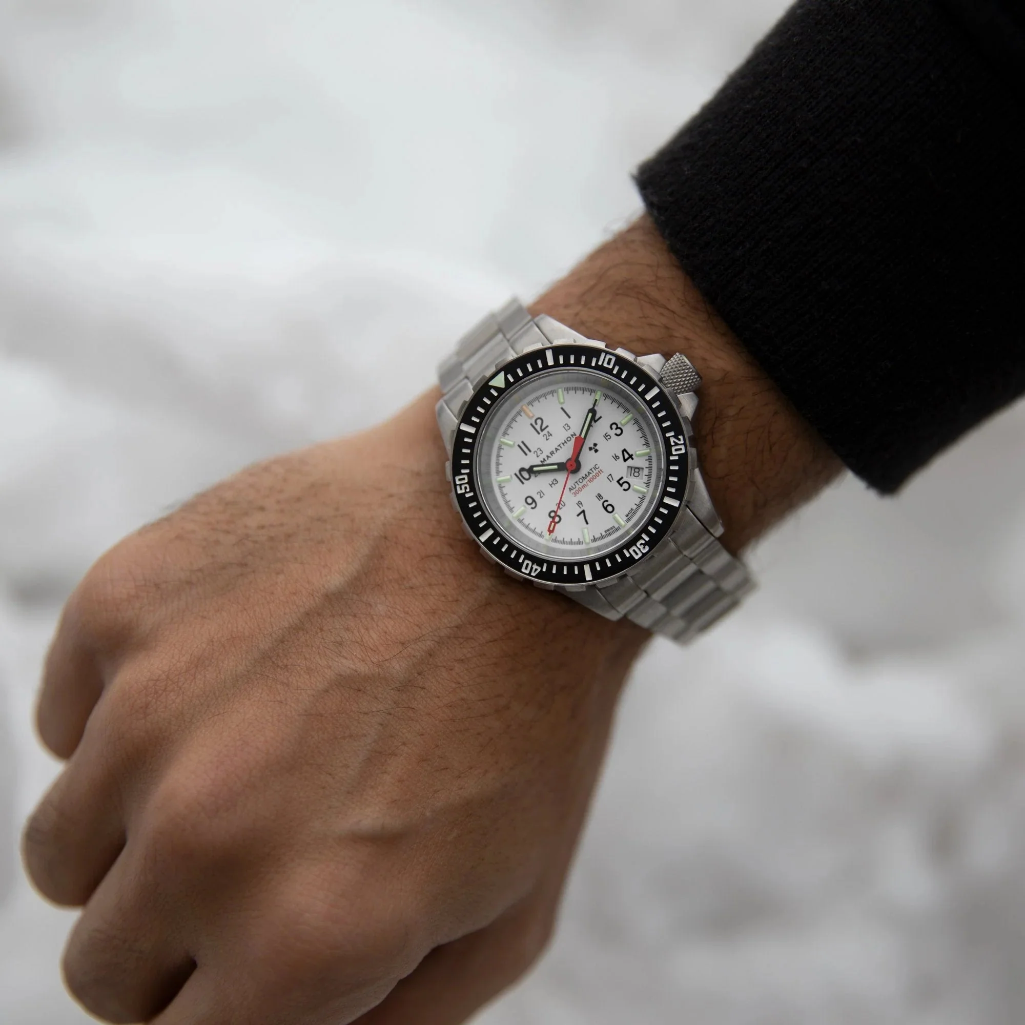 Marathon Arctic Edition Large Diver's Automatic (GSAR) - 41mm White Dial No Government Markings Stainless Steel WW194006BRACE-WD - Image 7