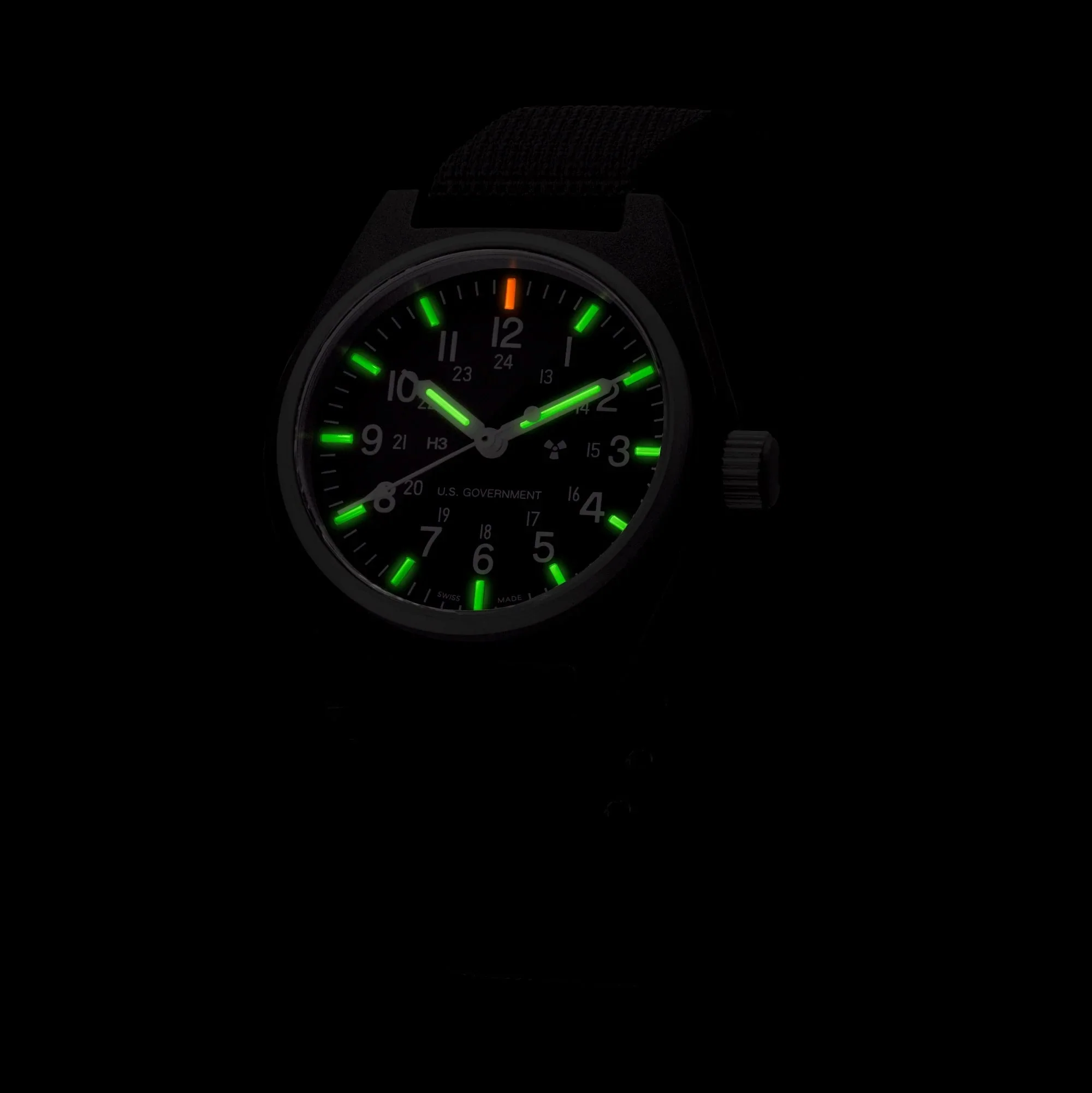 Marathon General Purpose Quartz (GPQ) - 34mm US Government Marked Black WW194004BK - Image 2