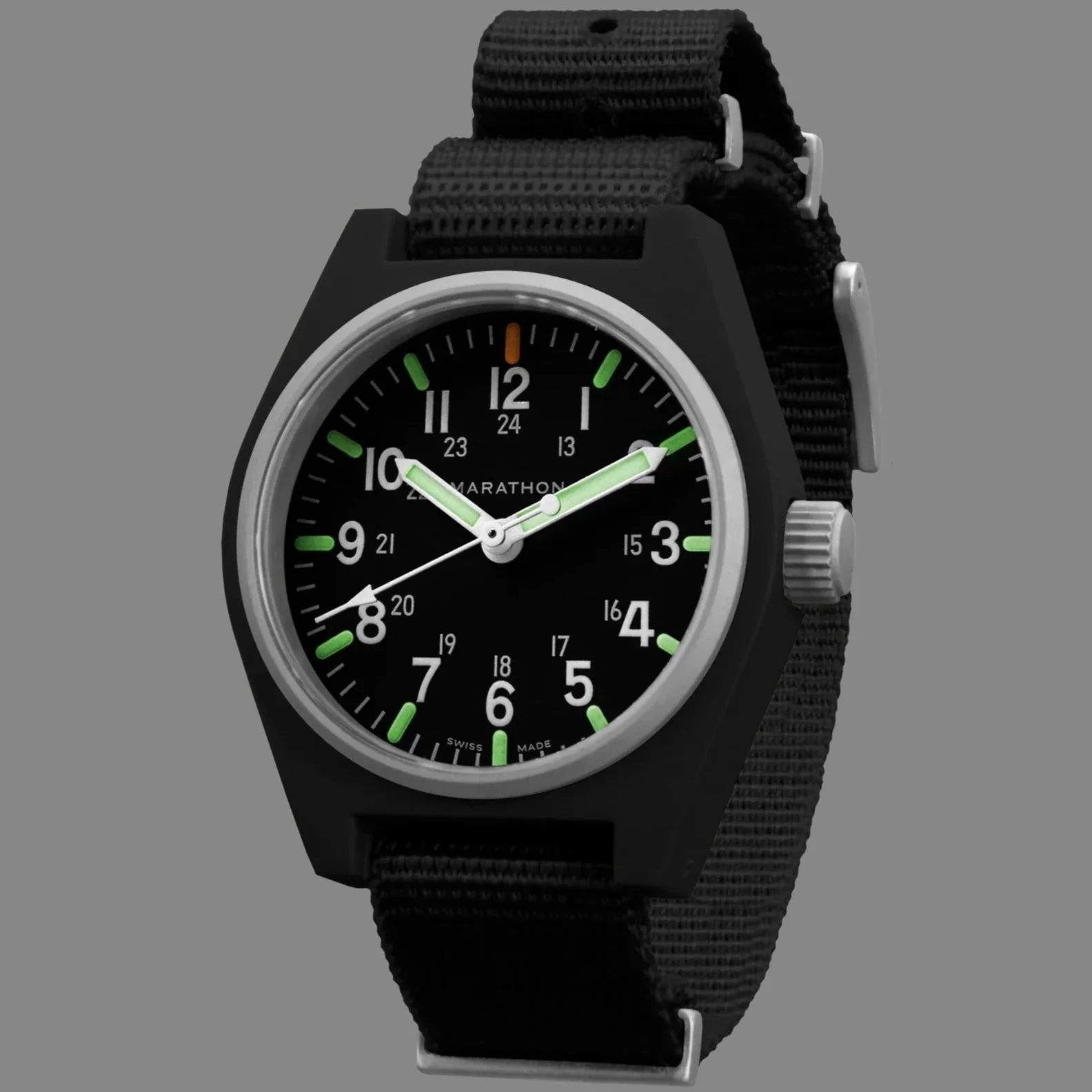 Marathon General Purpose Quartz with MaraGlo (GPQ) - 34mm No Government Markings Black WW194009-BK-NGM - Image 3