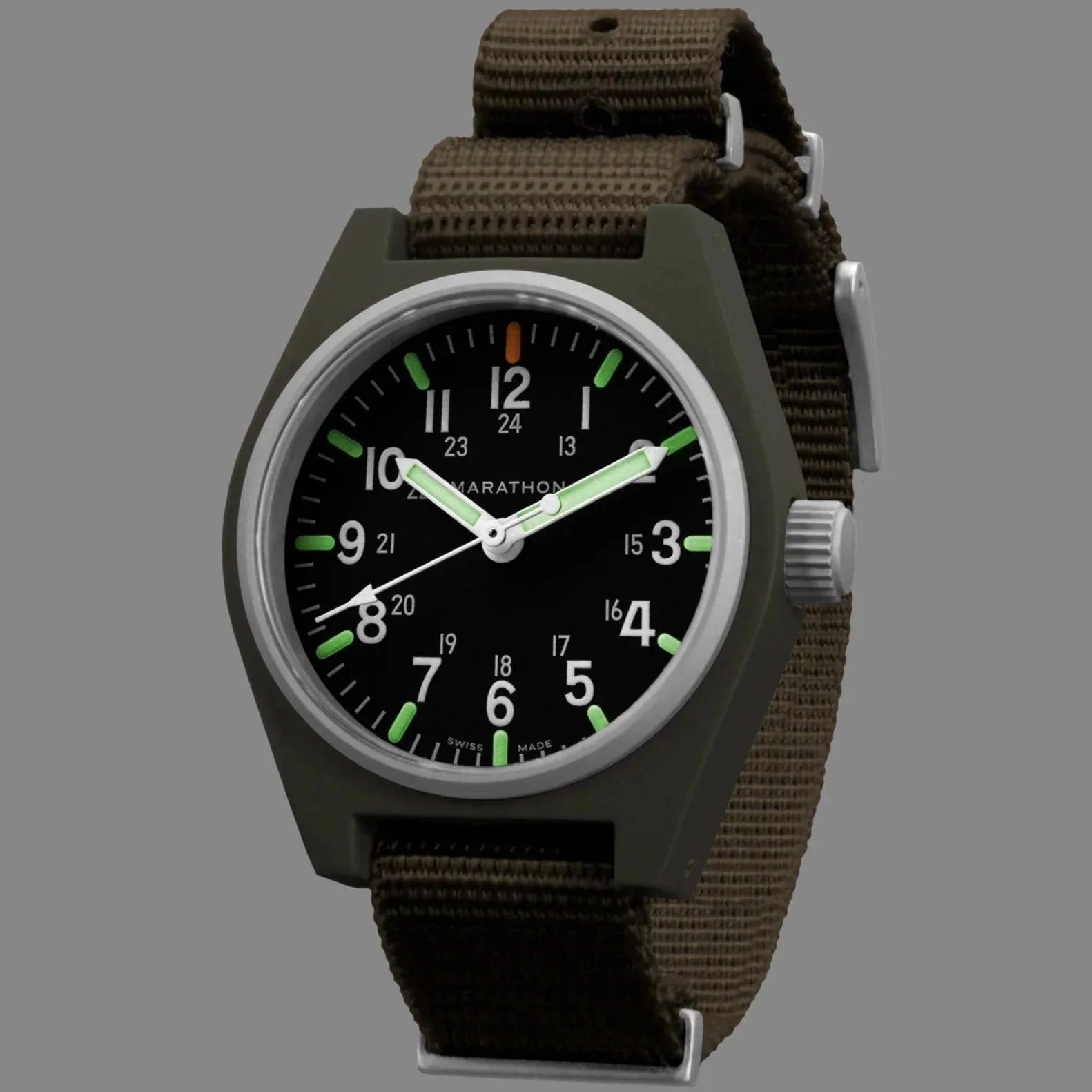 Marathon General Purpose Quartz with MaraGlo (GPQ) - 34mm No Government Markings Sage Green WW194009-SG-NGM - Image 3