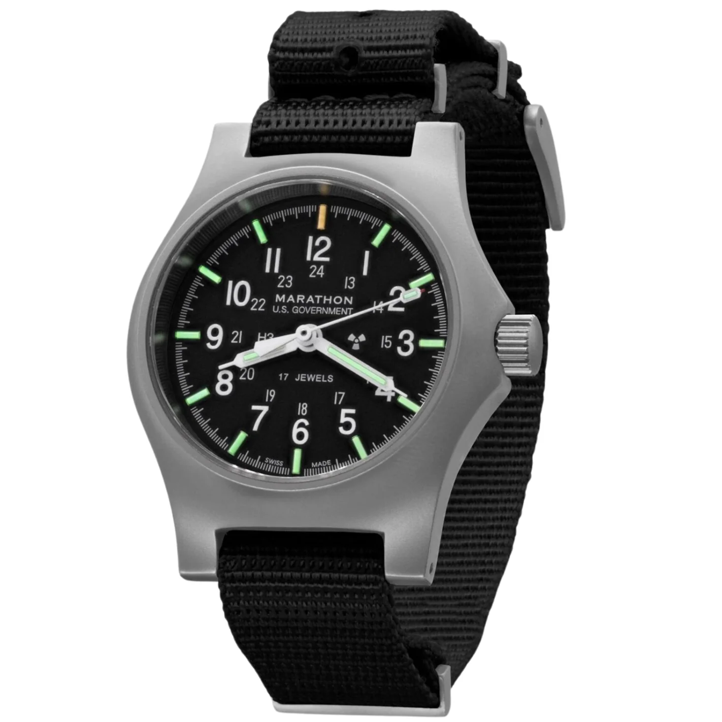 Marathon Officer’s Watch Mechanical GPM US Government Marking Black Defence Strap