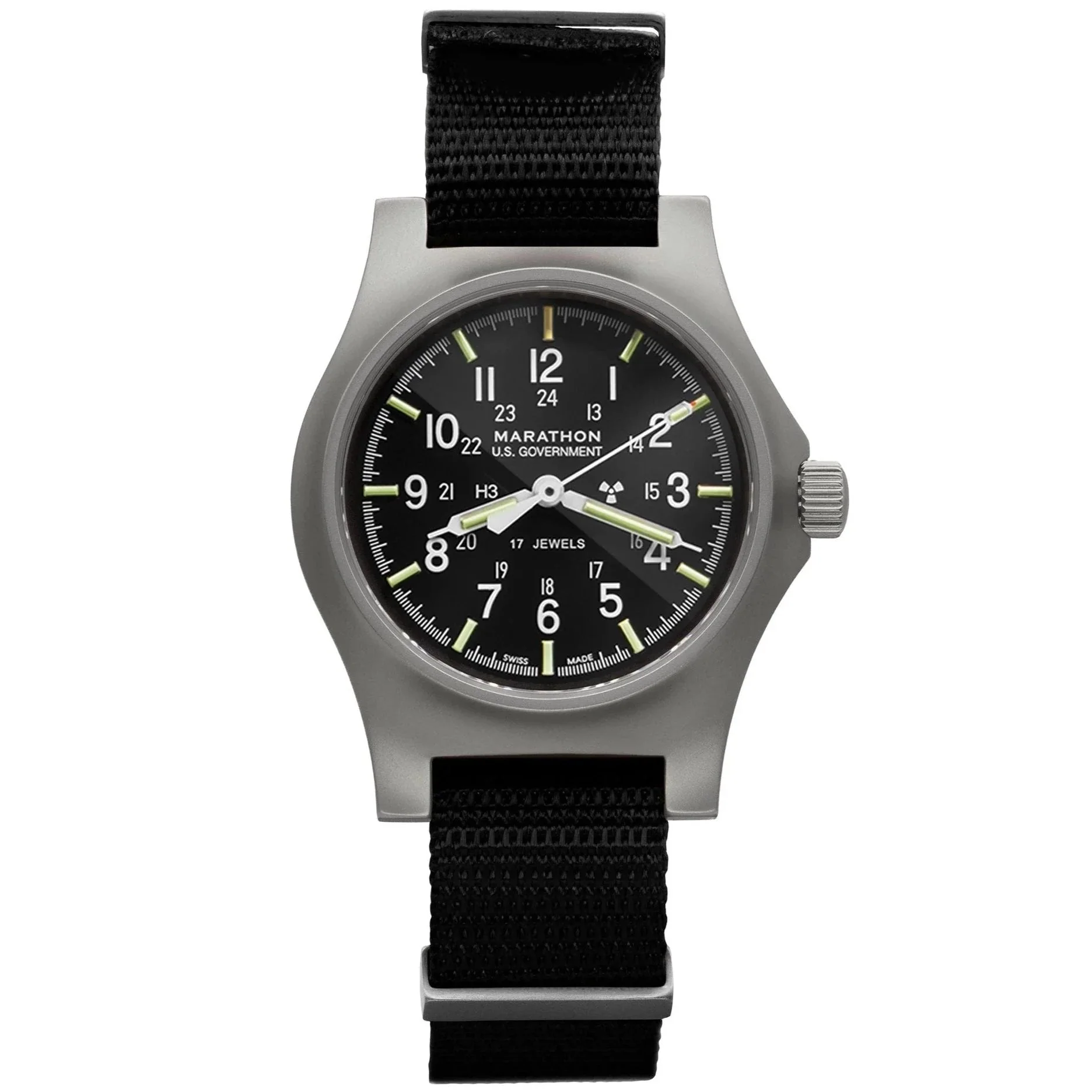 Marathon Officer’s Watch Mechanical GPM US Government Marking Black Defence Strap - Image 2