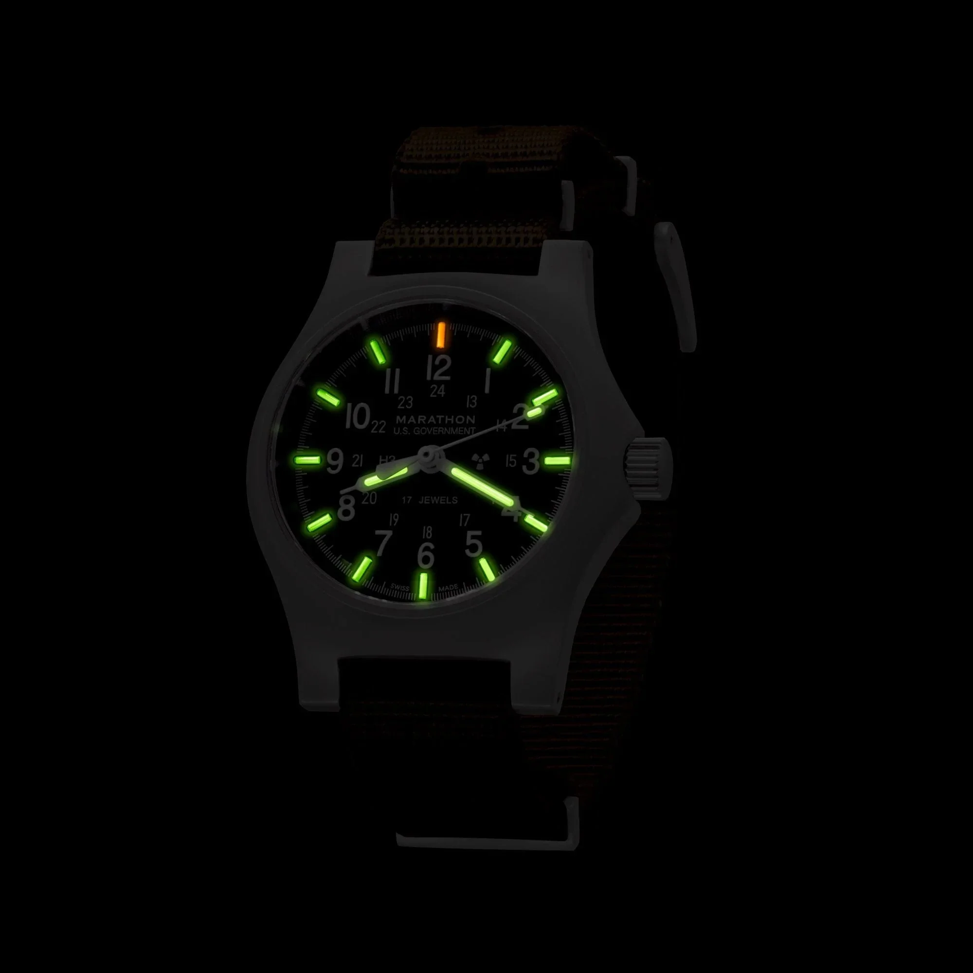 Marathon Officer’s Watch Mechanical GPM US Government Marking Black Defence Strap - Image 3