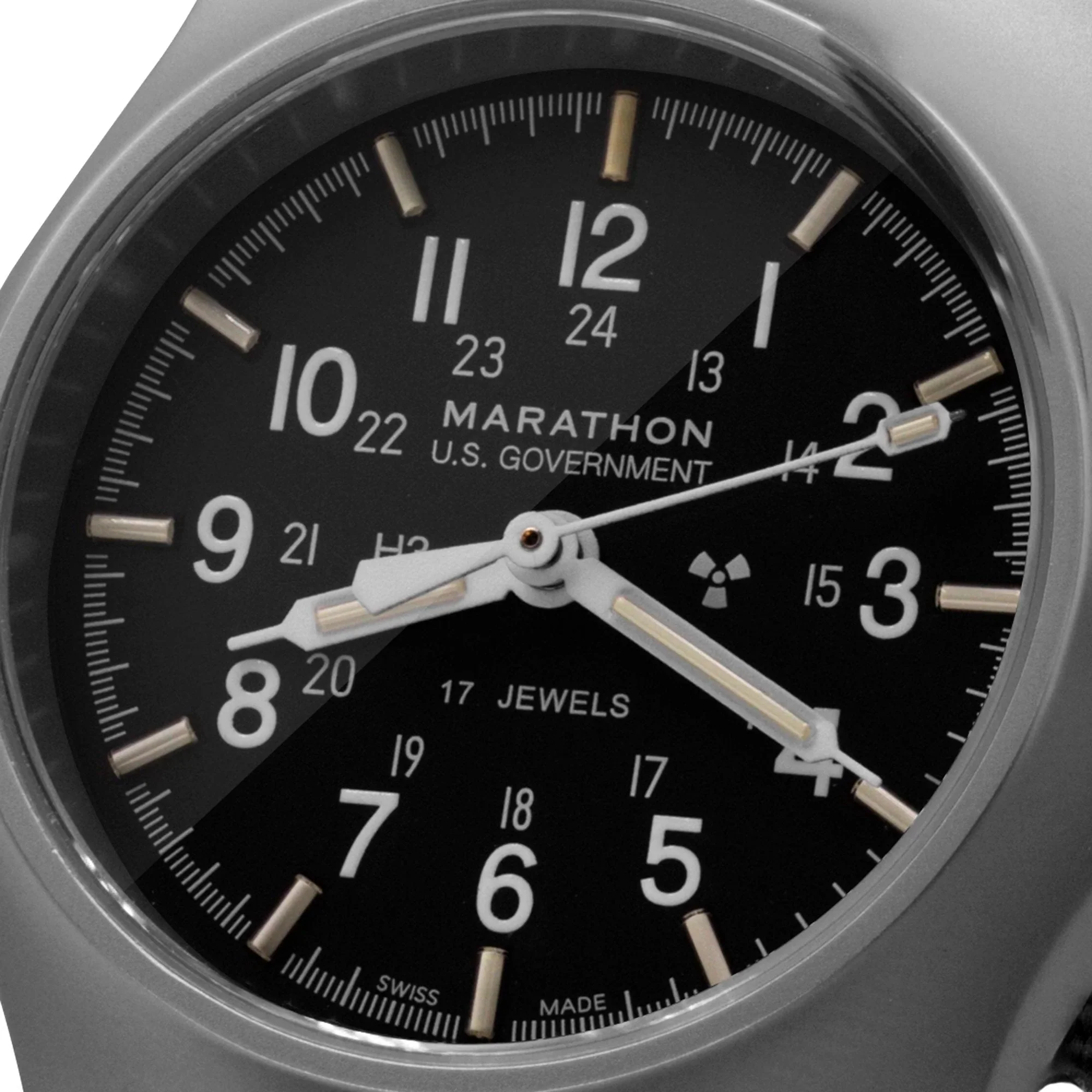Marathon Officer’s Watch Mechanical GPM US Government Marking Black Defence Strap - Image 4