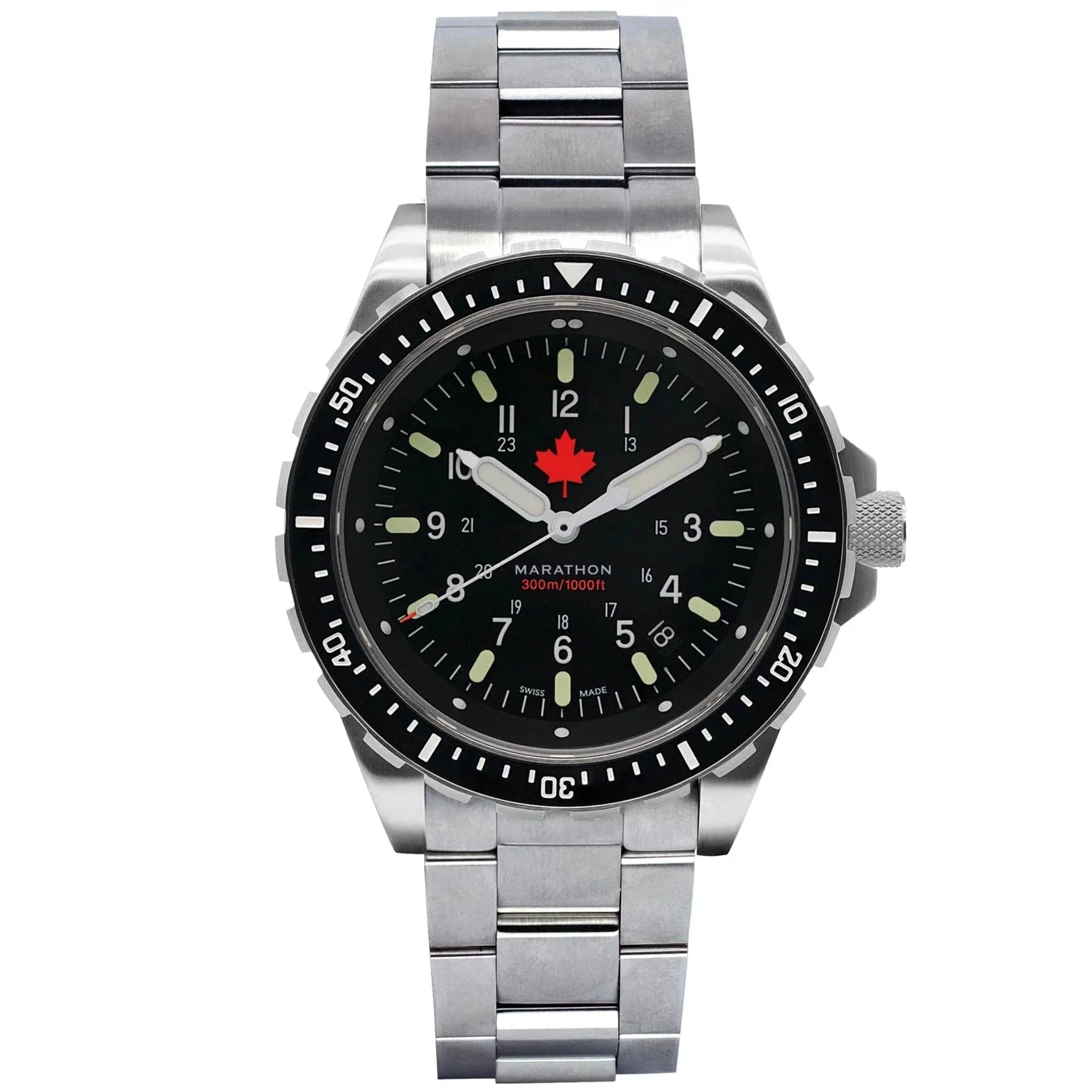 Marathon Jumbo Diver's Quartz (JSAR) - 46mm Maple Leaf dial Limited Edition Stainless Steel WW194018BRACE-MPL - Image 2