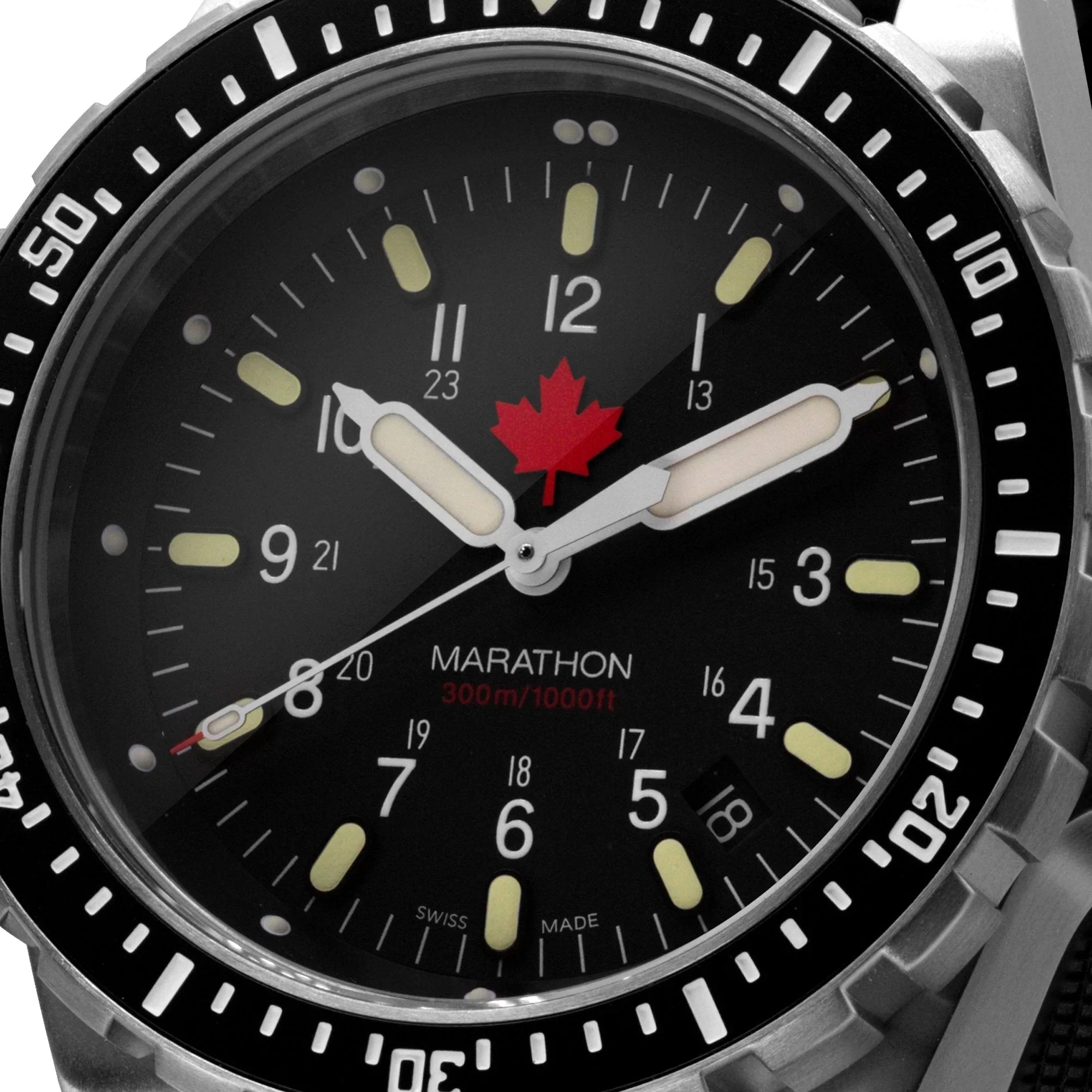 Marathon Jumbo Diver's Quartz (JSAR) - 46mm Maple Leaf dial Limited Edition Stainless Steel WW194018BRACE-MPL - Image 5
