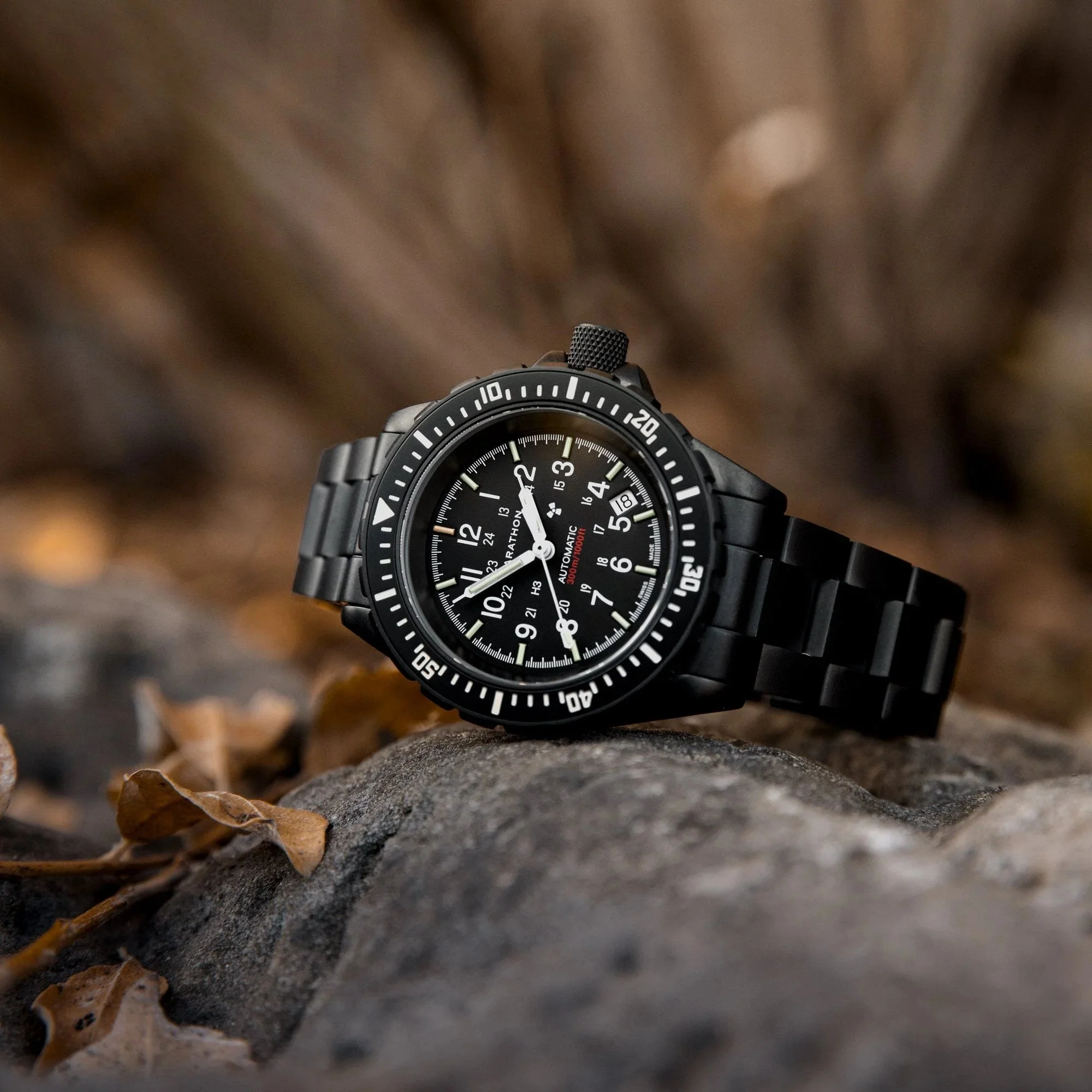 Marathon Large Diver's Automatic (GSAR) - 41mm No Government Markings Anthracite Black WW194006BKBRACE - Image 4