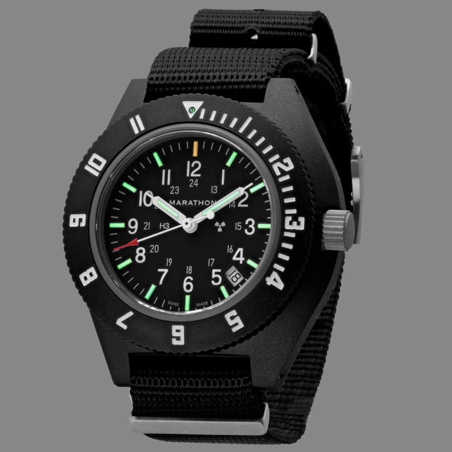 Marathon Navigator with Date (NAV-D) Black Dial No Government Defence Standard Nylon - Image 3