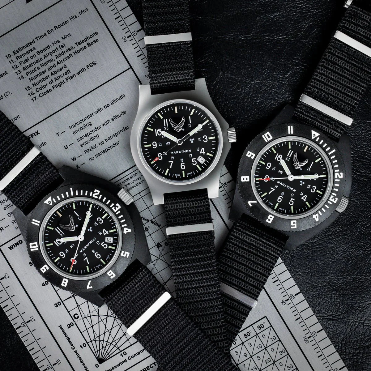Marathon Official USAF™ Pilot's Navigator with Date - 41mm  US Air Force Marked Black WW194013BK-USAF - Image 6