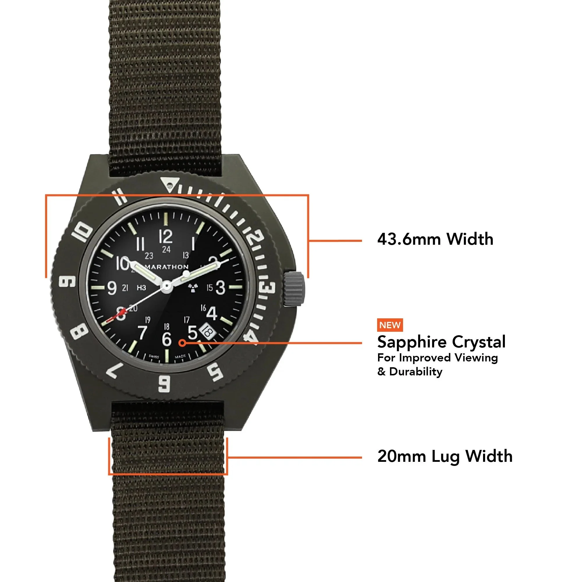 Marathon Pilot's Navigator with Date - 41mm No Government Markings Sage Green WW194013-S-SG-A - Image 2
