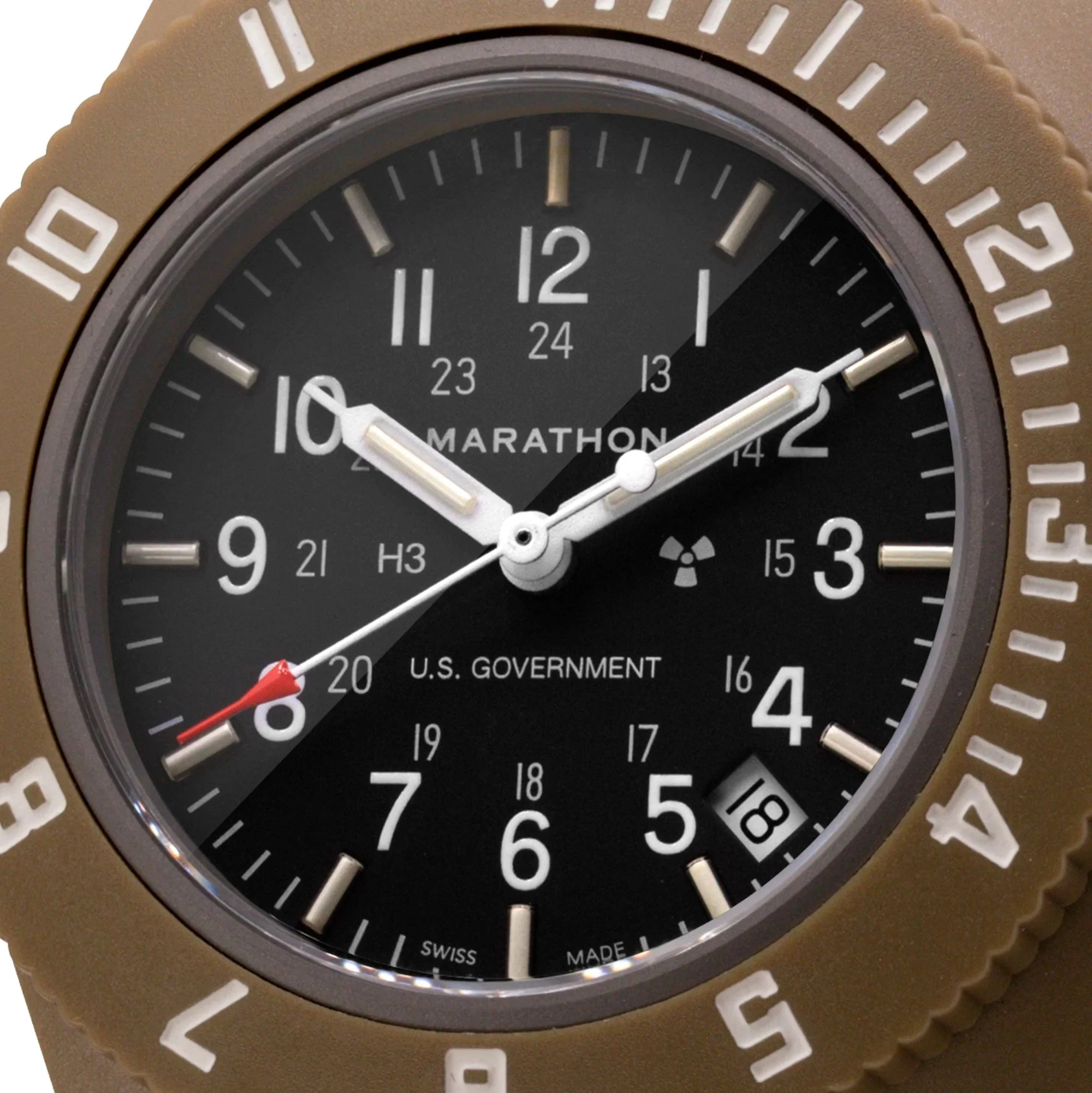 Marathon Pilot's Navigator with Date - 41mm US Government Markings Desert Tan WW194013-S-DT-B - Image 3