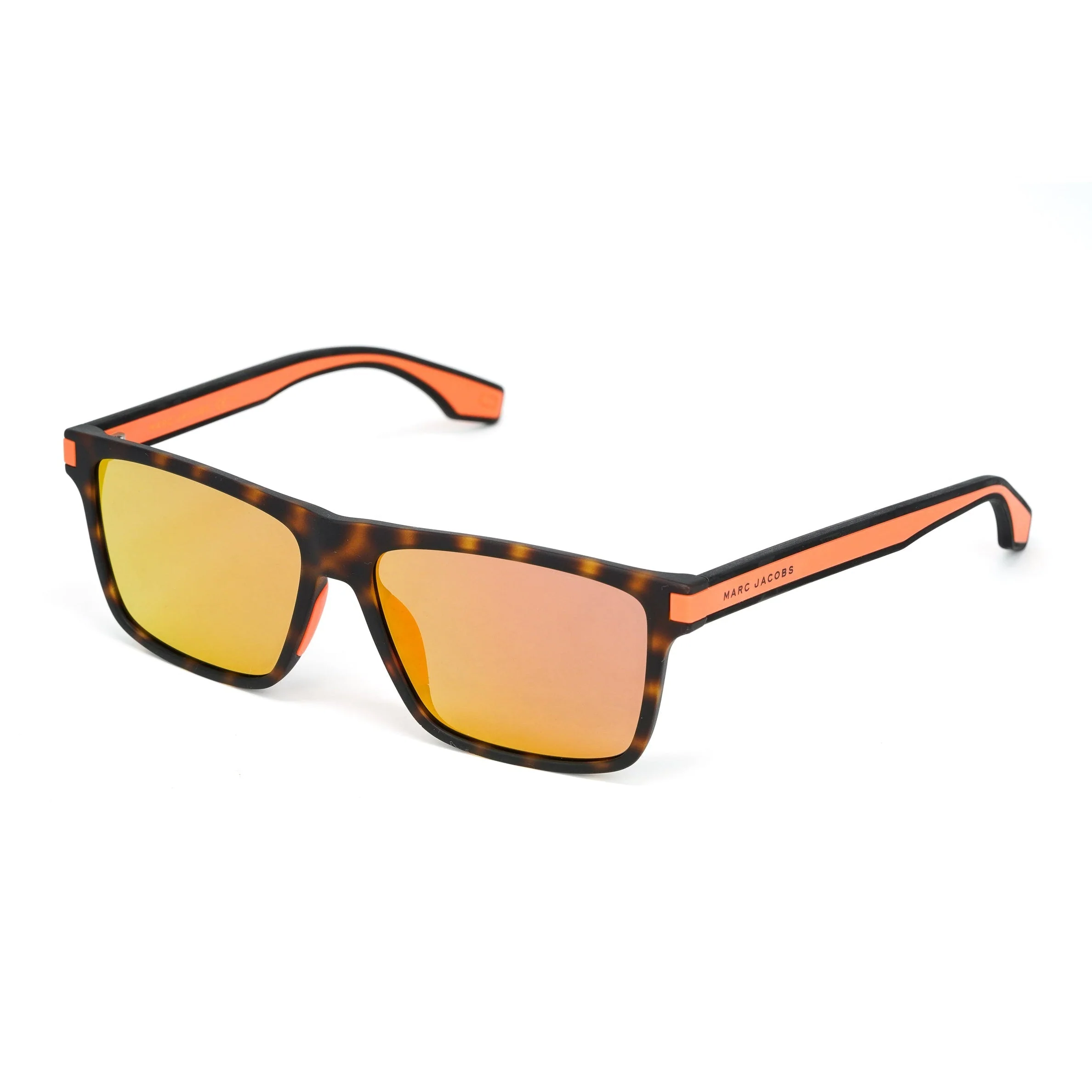 Marc Jacobs Men's Rectangular Sunglasses Peach Mirror Orange