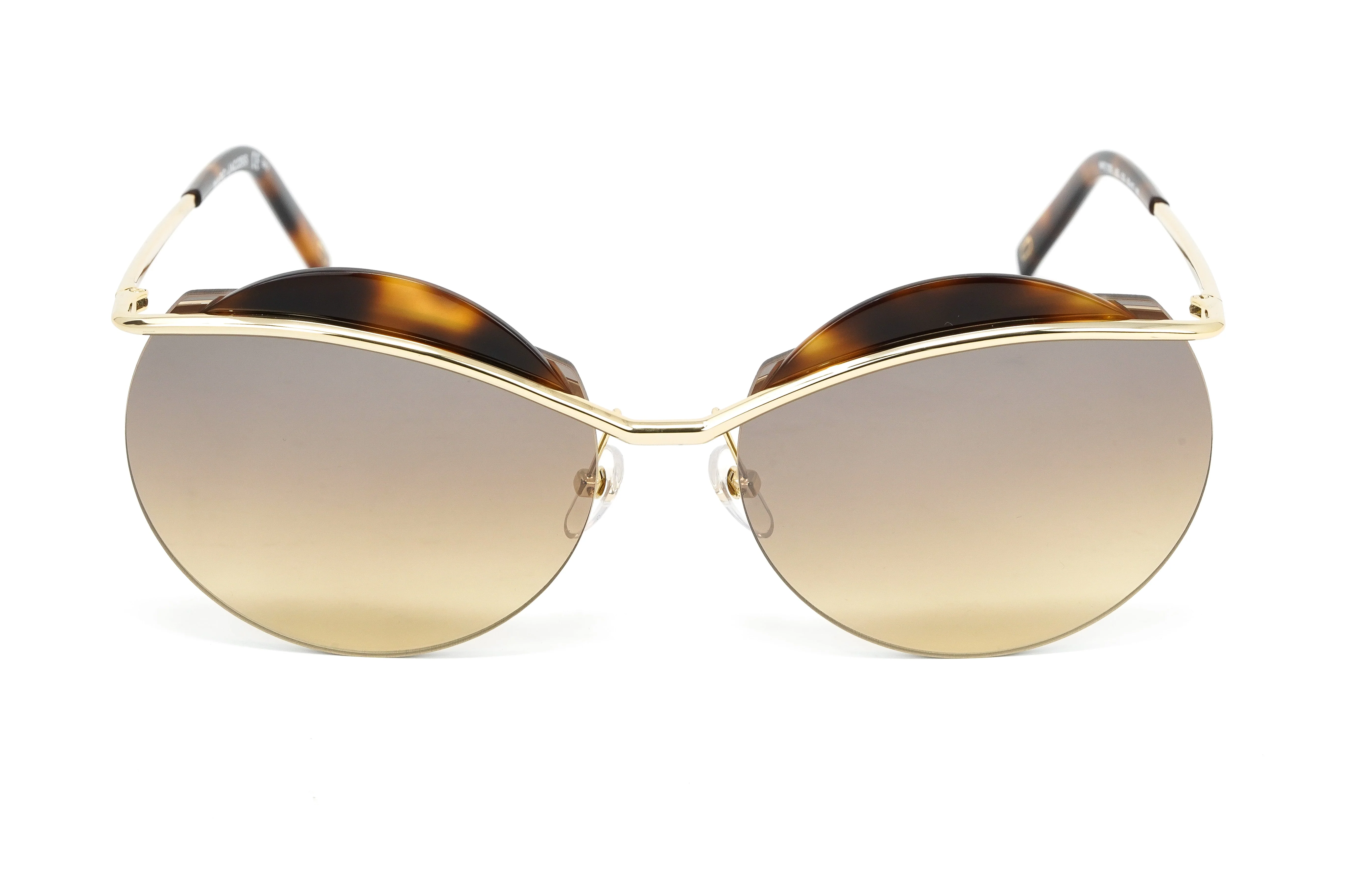 Marc Jacobs Women's Gold Round Sunglasses Brown Tortoise - Image 2
