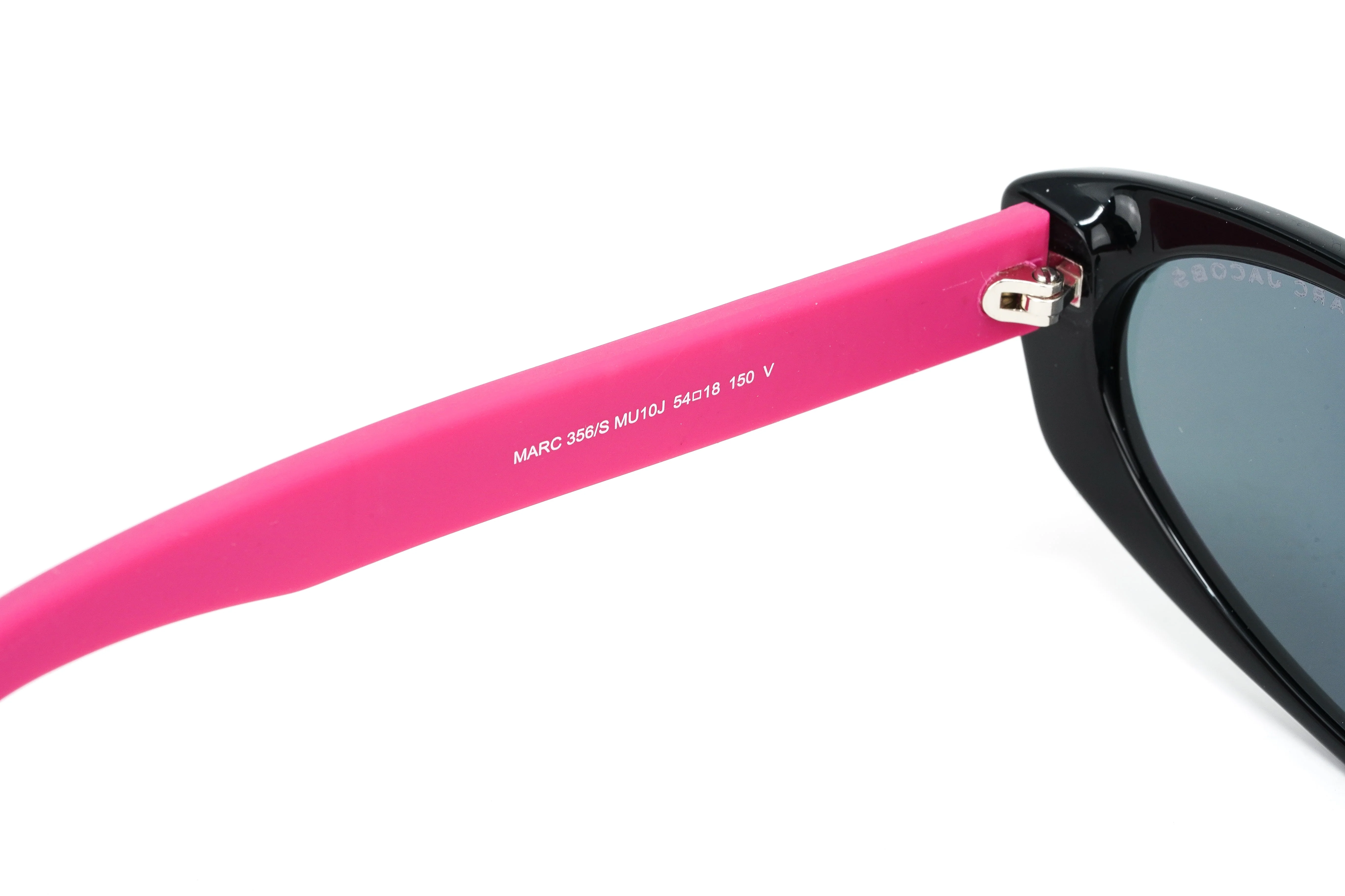 Marc Jacobs Women's Sunglasses Angular Black Pink - Image 3