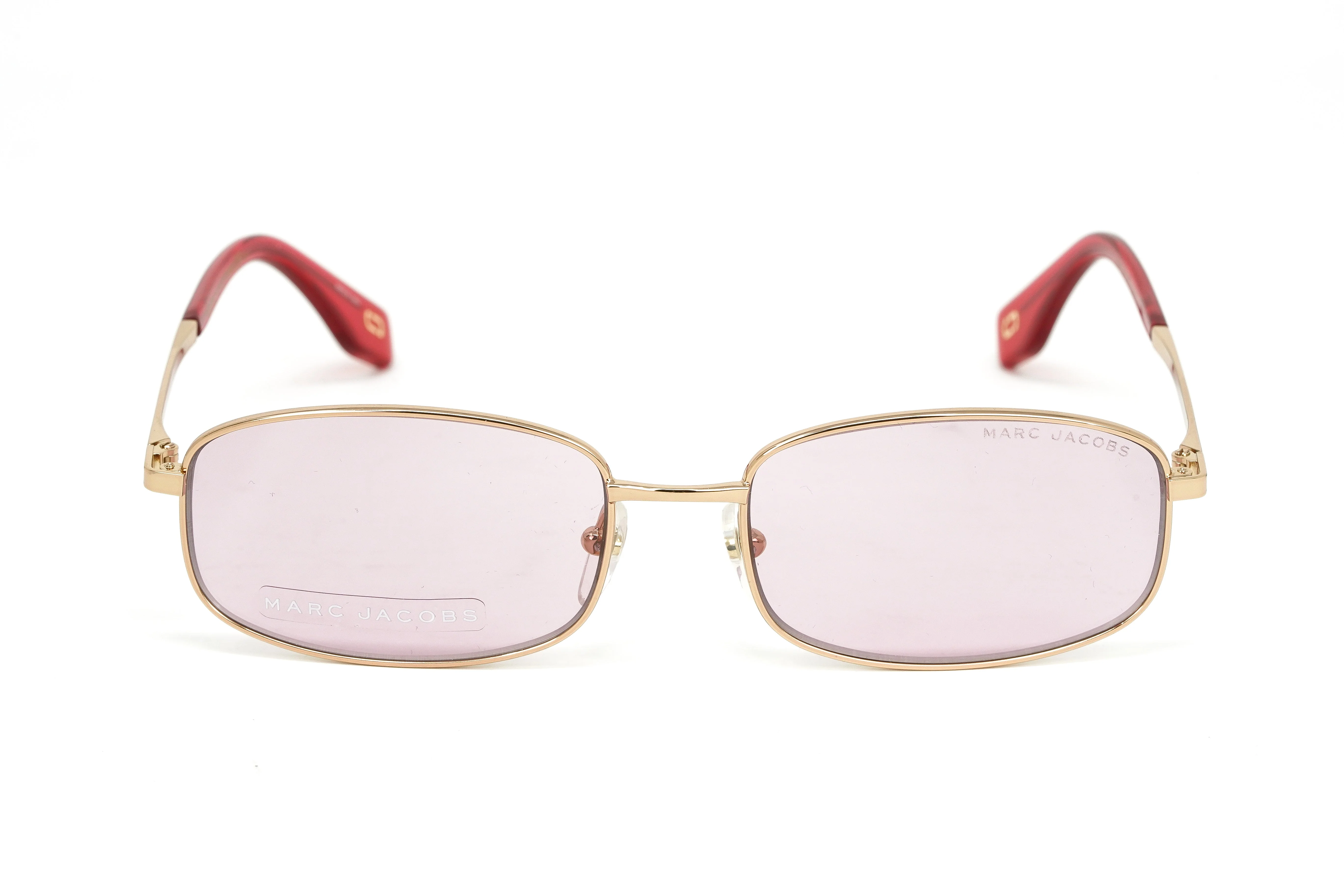 Marc Jacobs Women's Sunglasses Rectangular Pink/Gold - Image 2